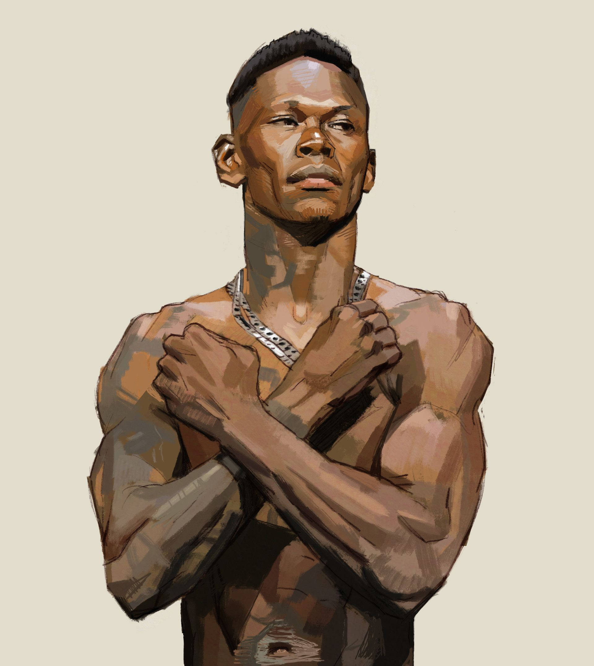 Israel Adesanya Wakanda Groet Muurpapier