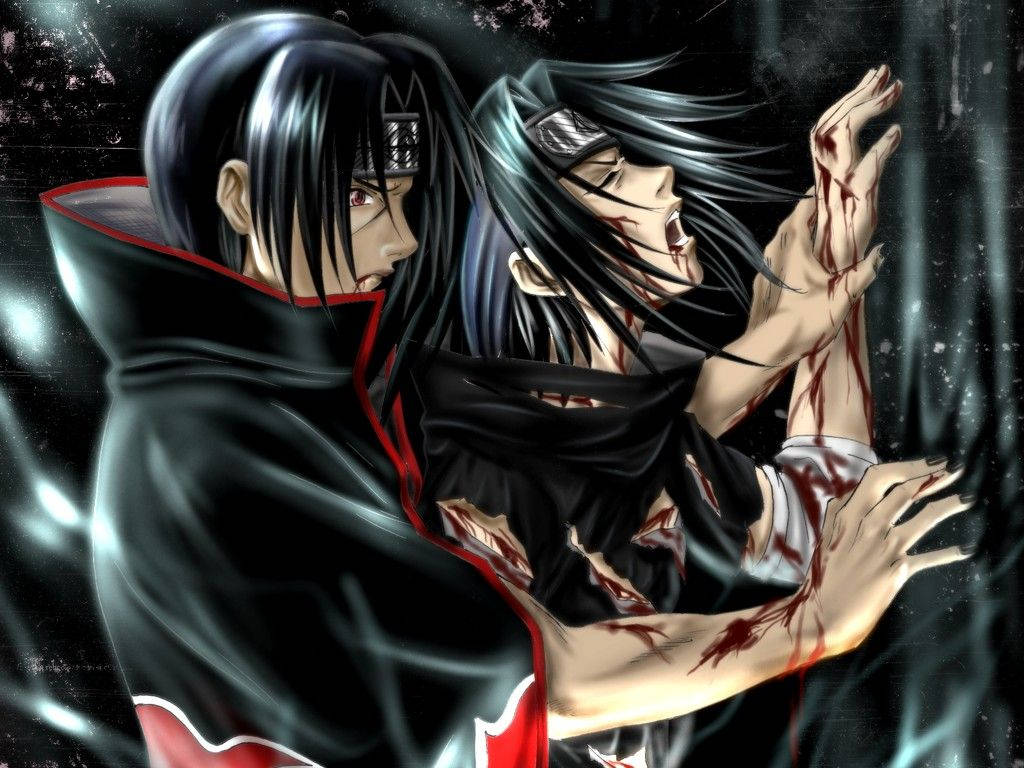 1024x768 Uchiha Itachi : Muurpapier. naruto swart muurpapier