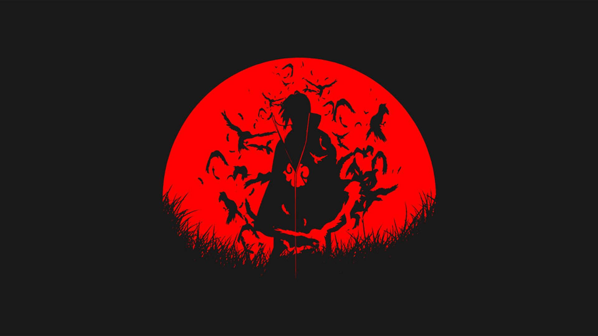 Itachi Silhouette Akatsuki Rekenaar Muurpapier