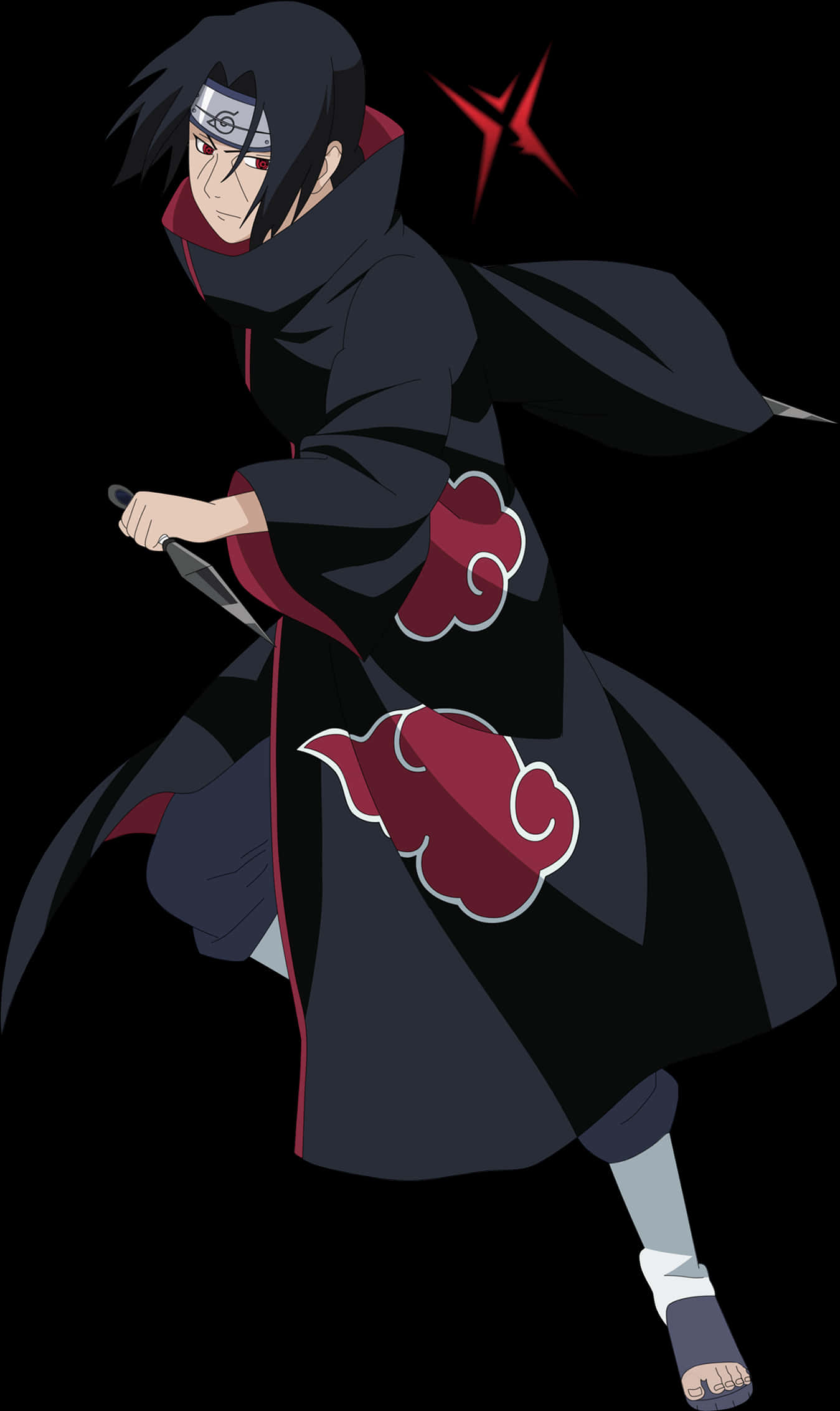 Itachi Uchiha Aksie Posisie Muurpapier
