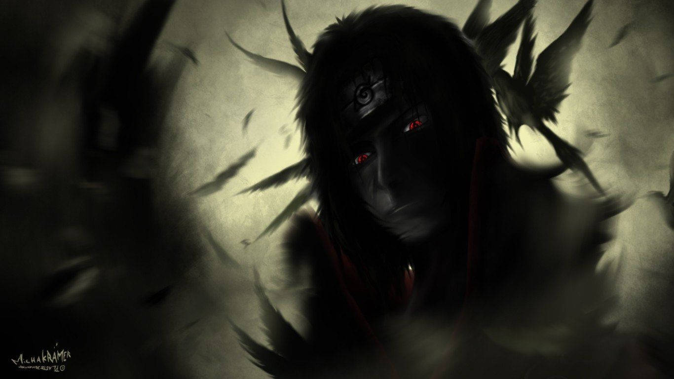 1366x768 Itachi Uchiha HD Wallpaper en Agtergrond Beeld