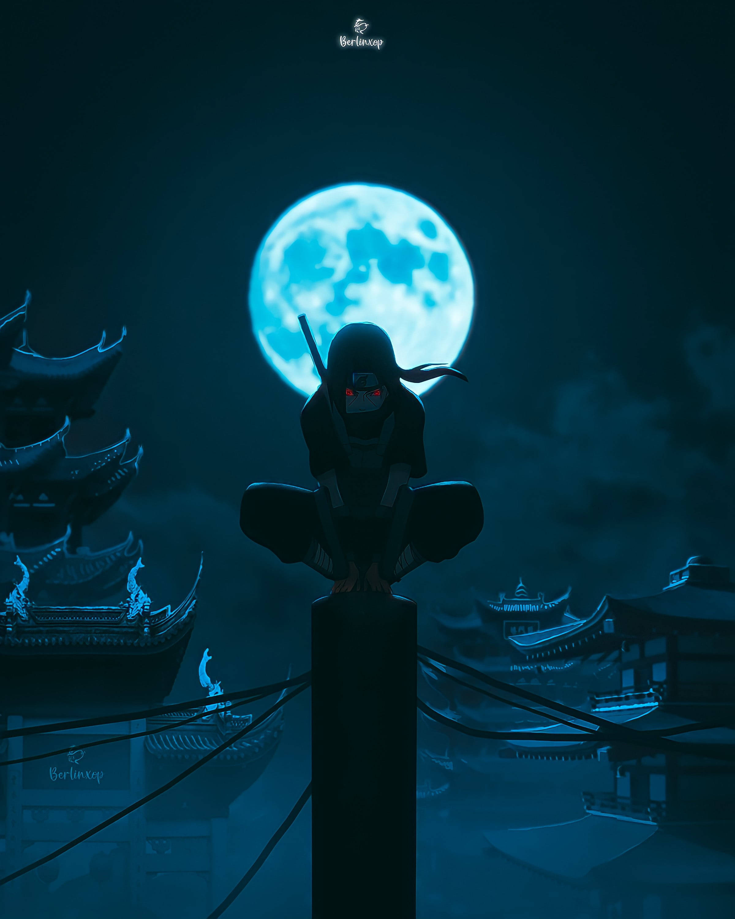 Itachi Volmaan Naruto Mobiel 4K Muurpapier