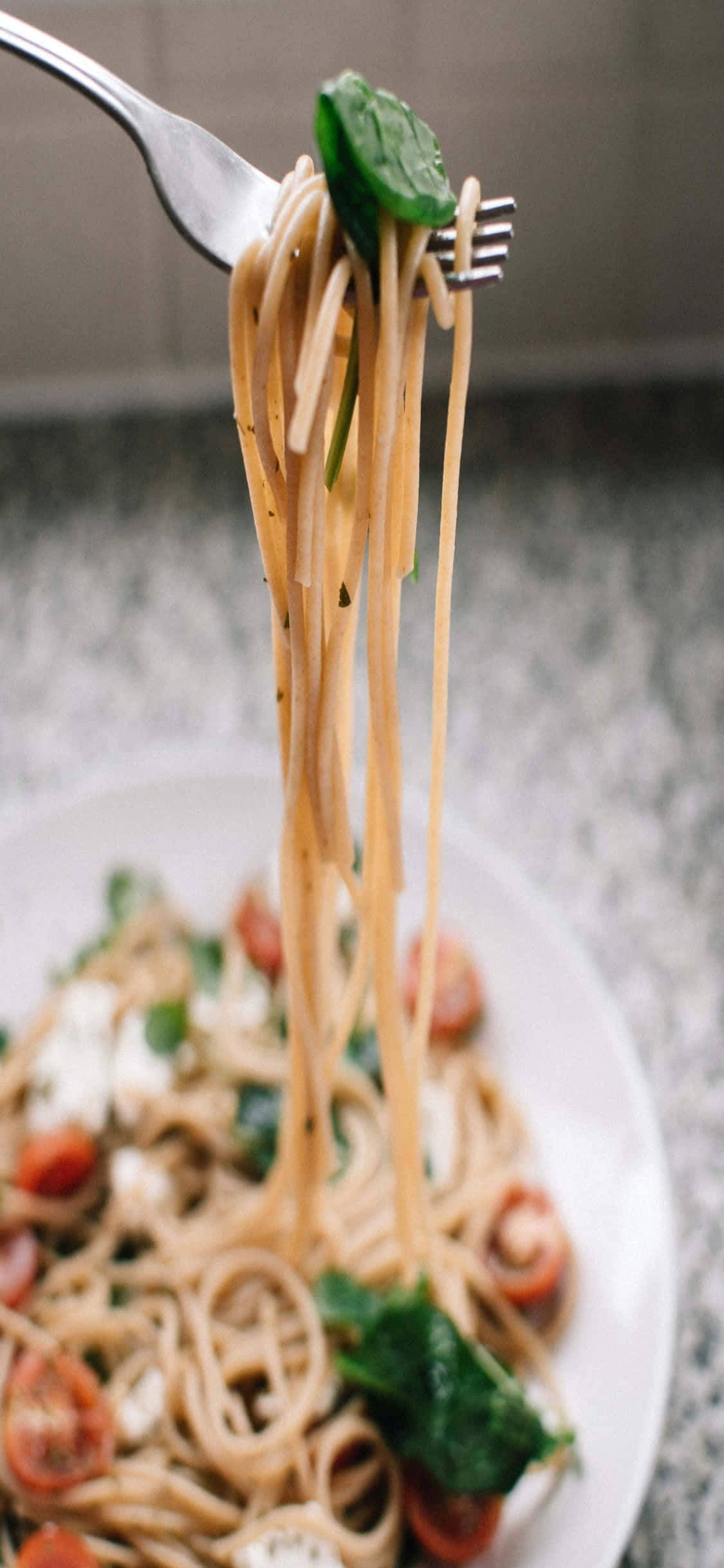 Italiaanse Styl Spaghetti iPhone X Pasta Agtergrond Muurpapier