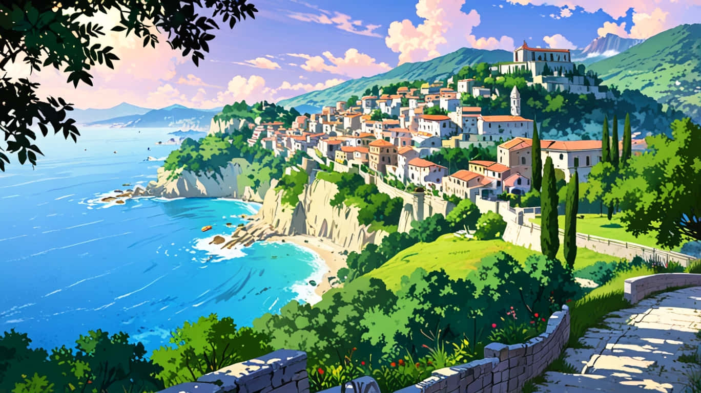 Italië Geanimeerd Muurpapier