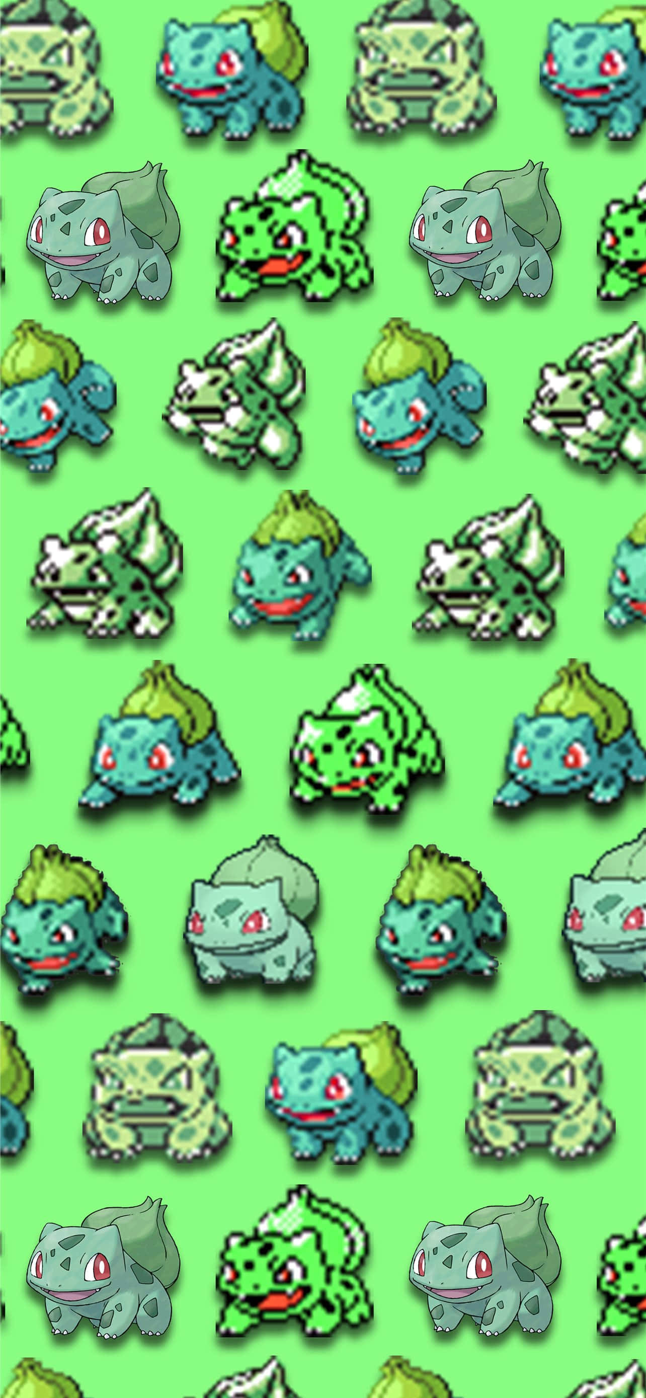 Ivysaur Helder Groen Muurpapier
