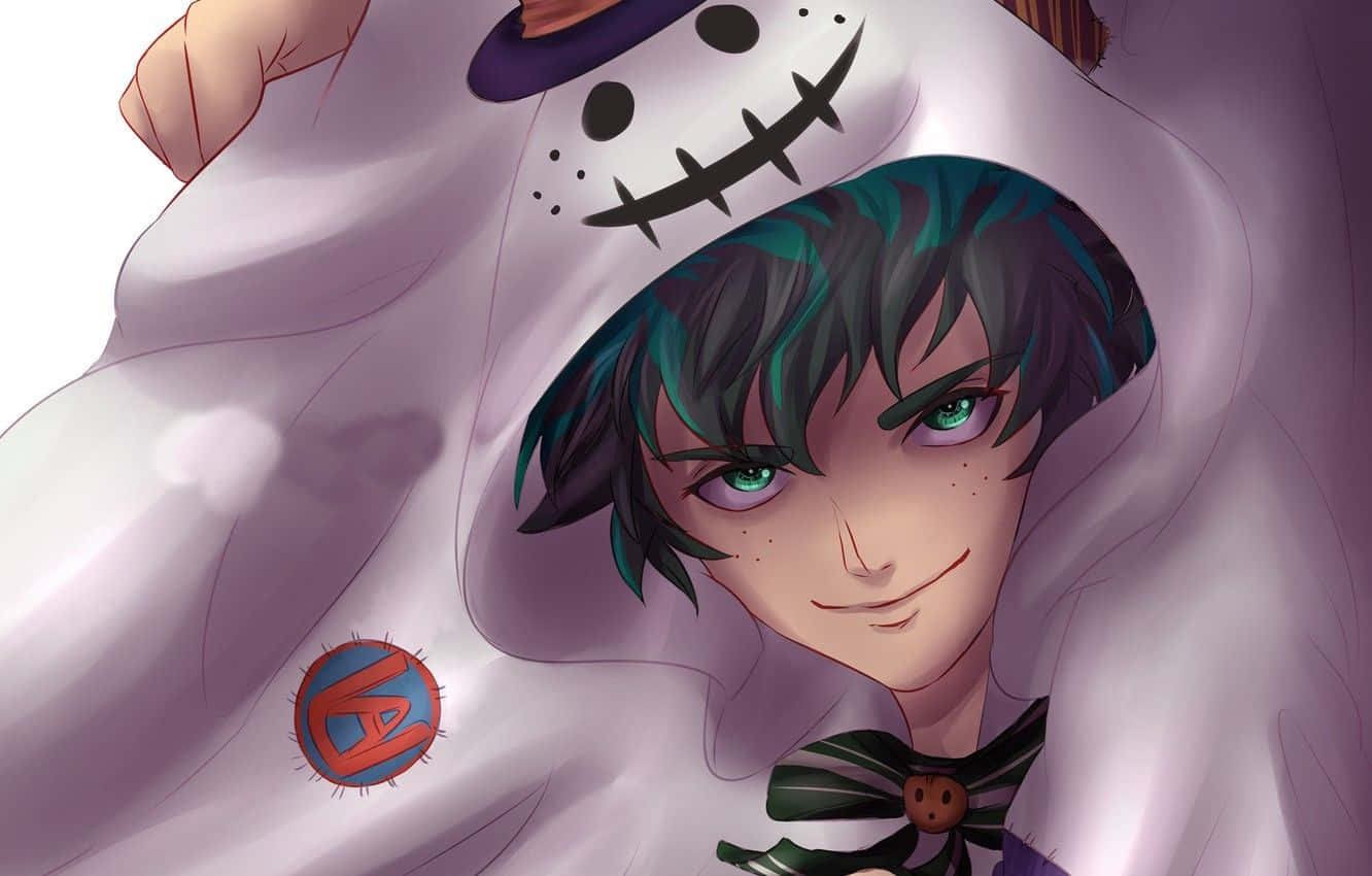 Izuku Midoriya My Hero Academia Halloween Spookkostuum Muurpapier