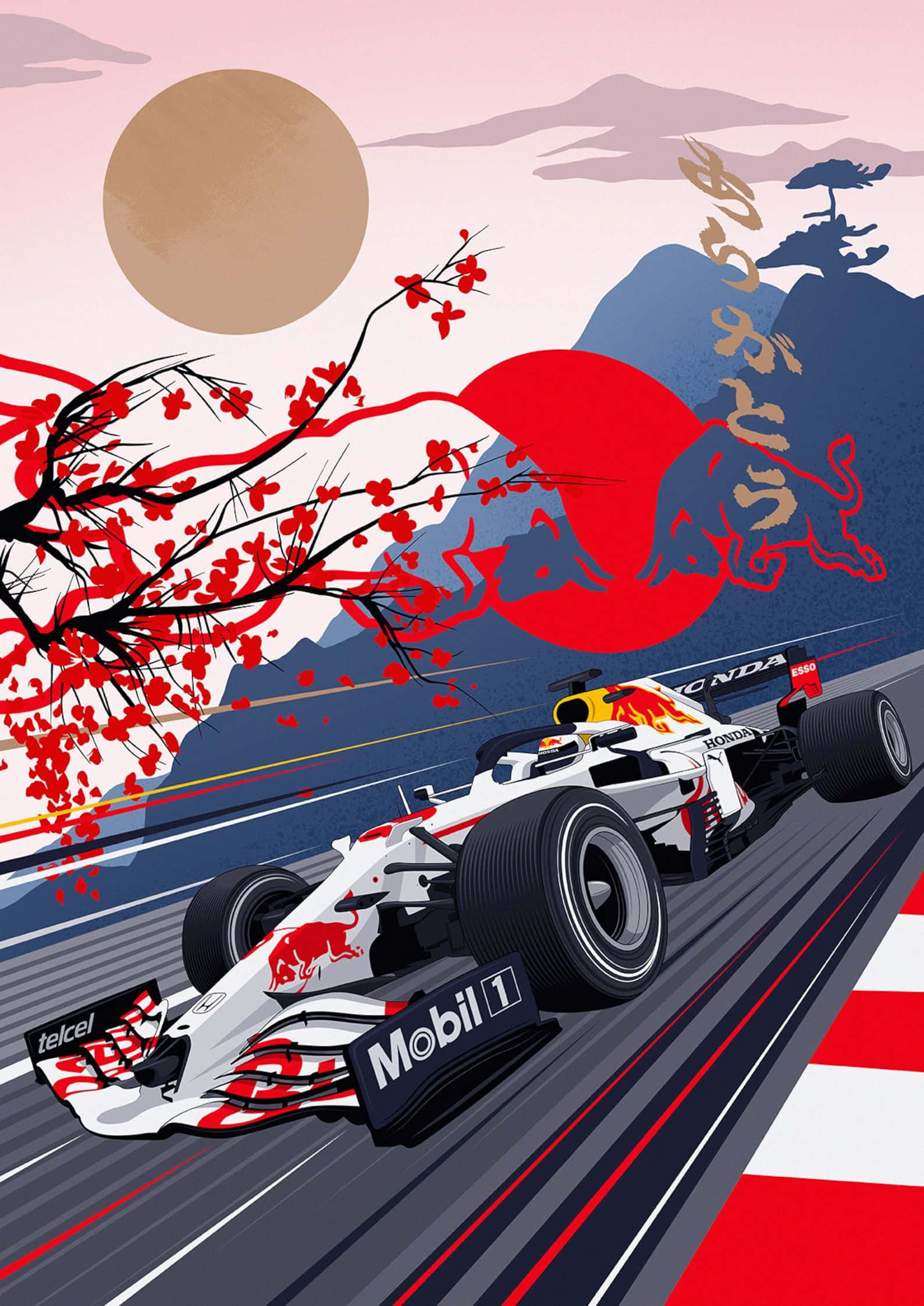 Jaag verby die eindstreep met Formule 1 en iPhone Muurpapier