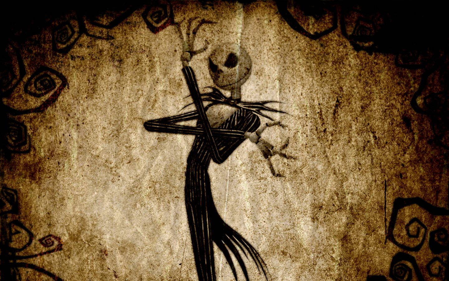 Jack Skellington Grondige Halloween Muurpapier