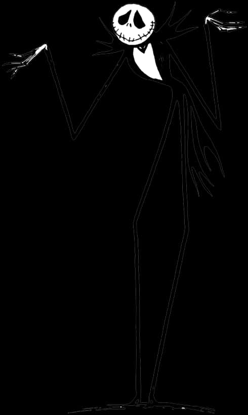 Jack Skellington Staande Houding Muurpapier