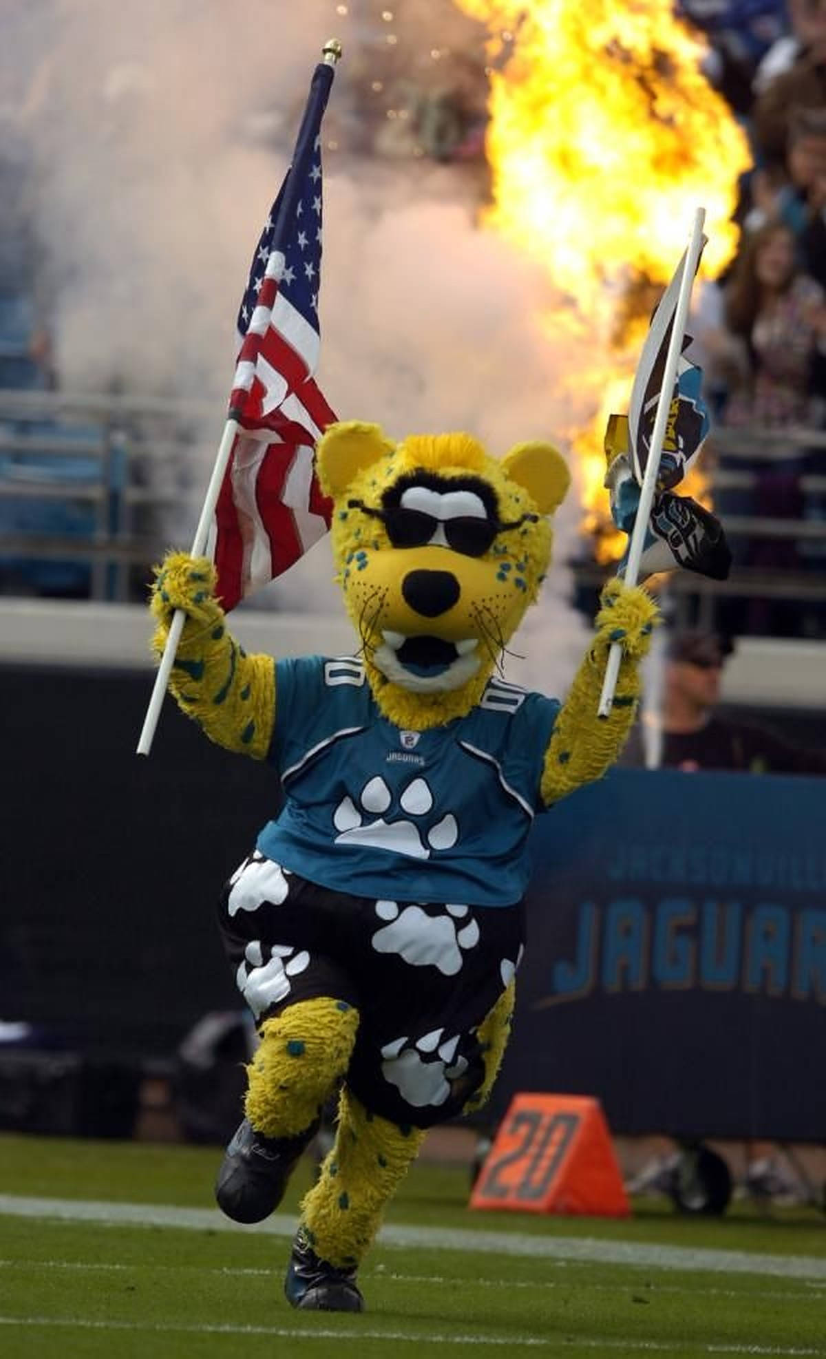 Jacksonville Jaguars Sokkel Mascotte Muurpapier