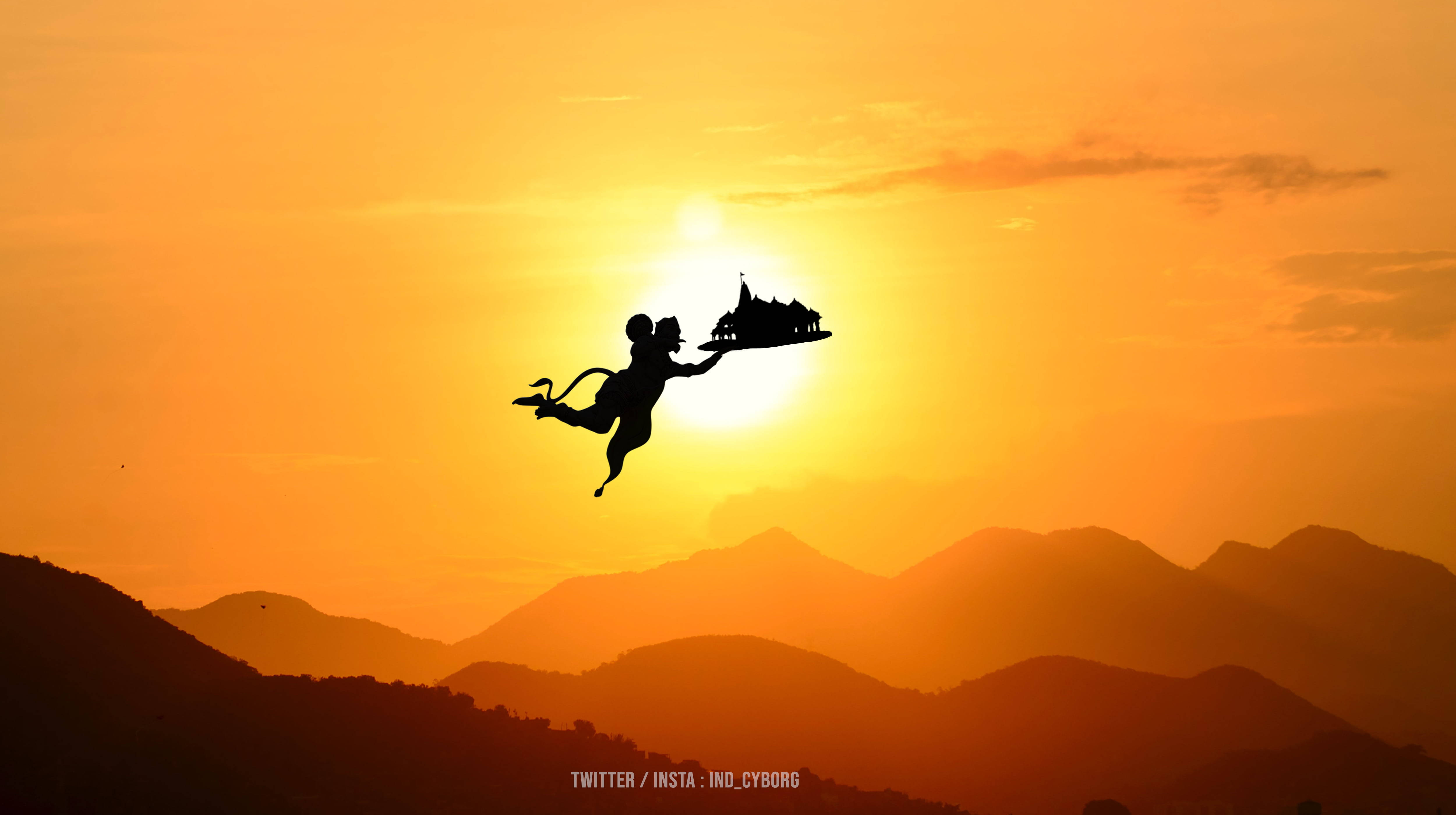 Jai Shree Ram HD Vlieg Muurpapier