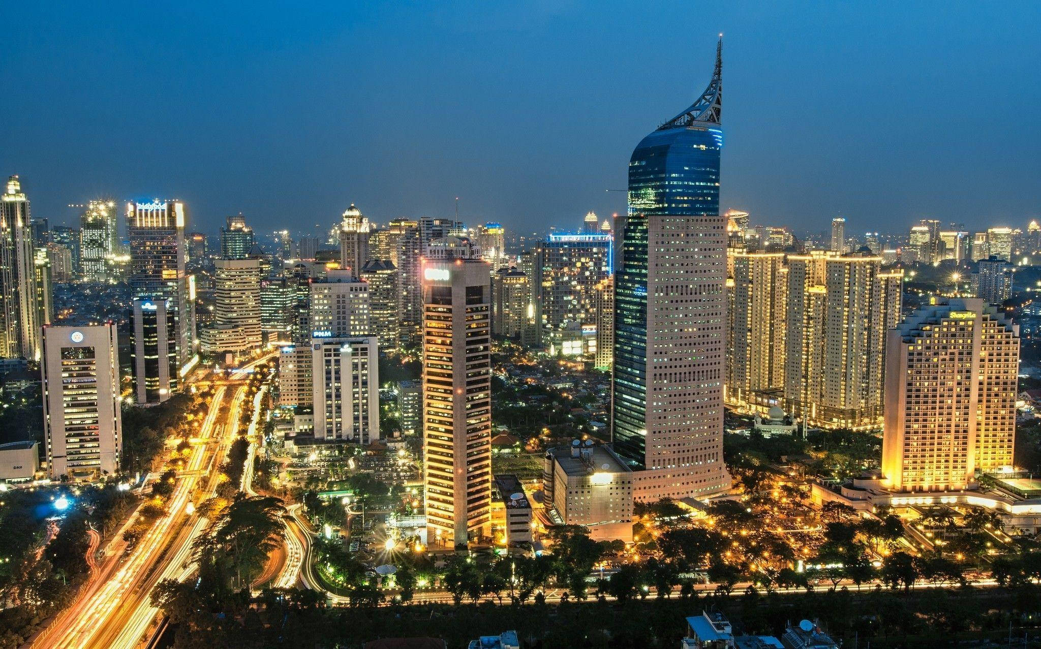 Jakarta Besigheidsentrum Muurpapier