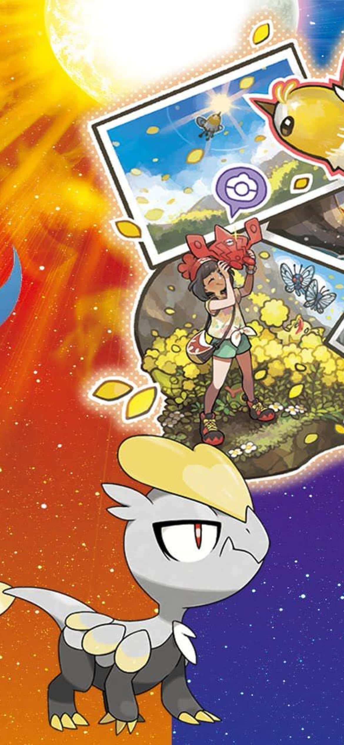 Jangmo-o in Pokemon Son en Maan Muurpapier