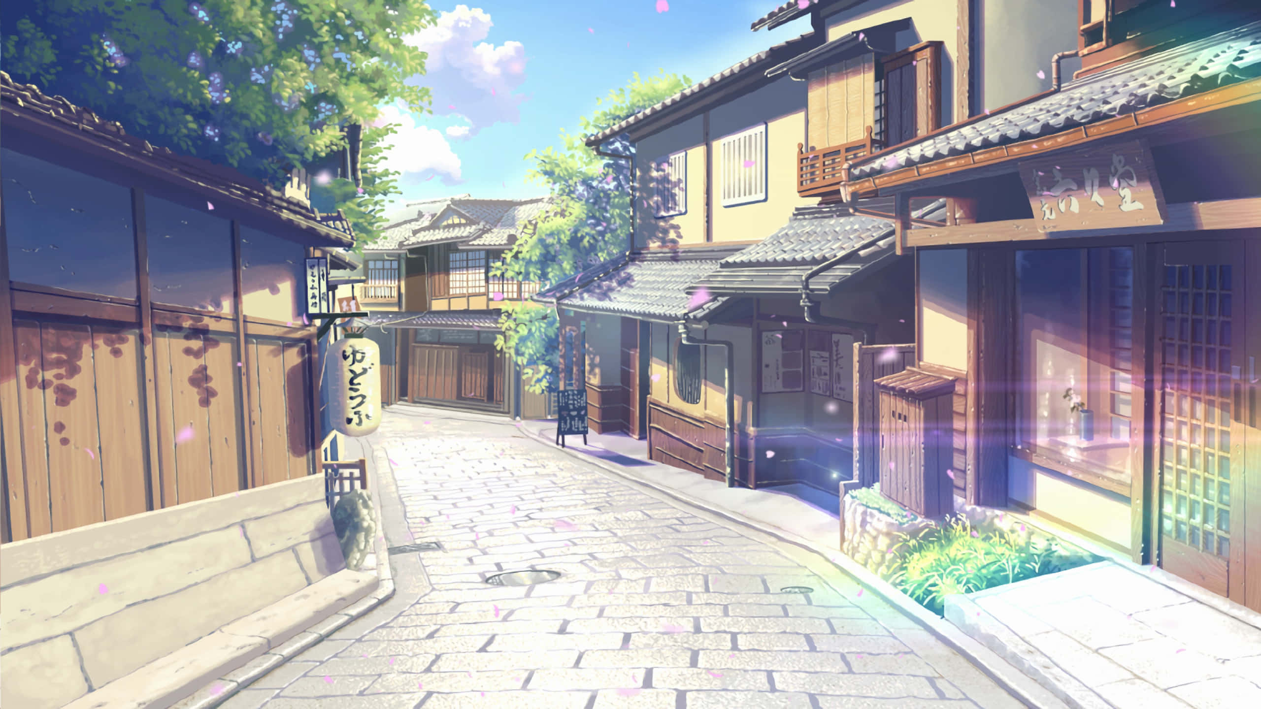 Japannese Estetiese Huise Kuns Werkskerm Muurpapier