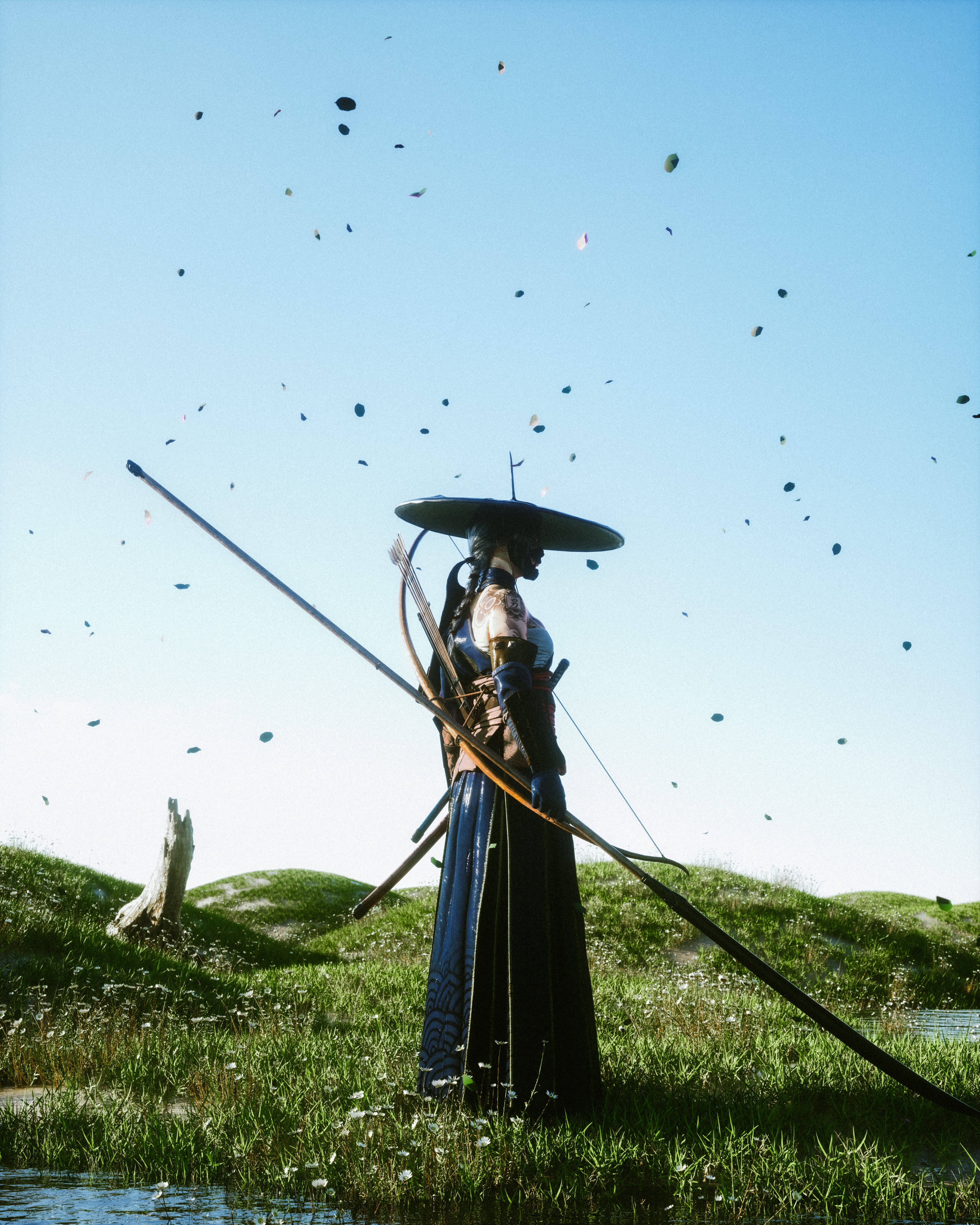 Japannese Samurai Langlemmet Muurpapier