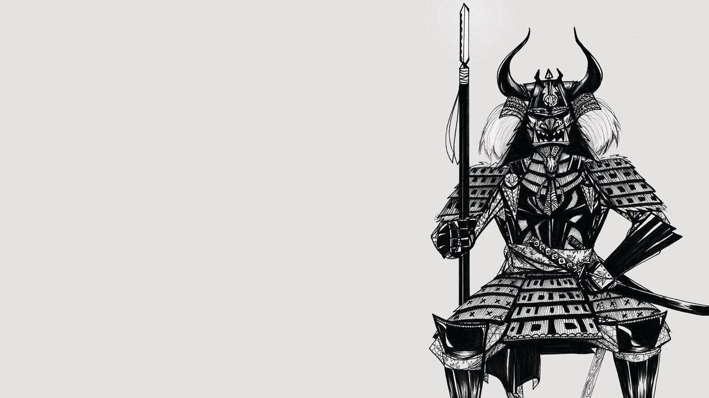 Japannese Samurai Spies en Katana Muurpapier