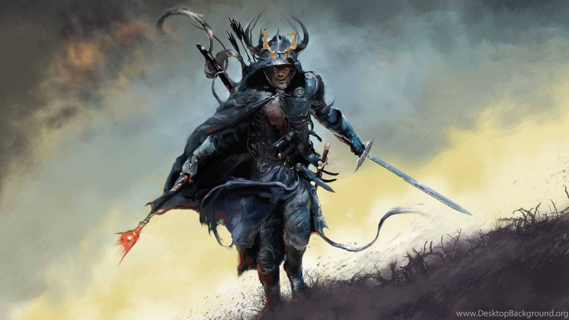 Japannese Samurai wat Naderkom Muurpapier