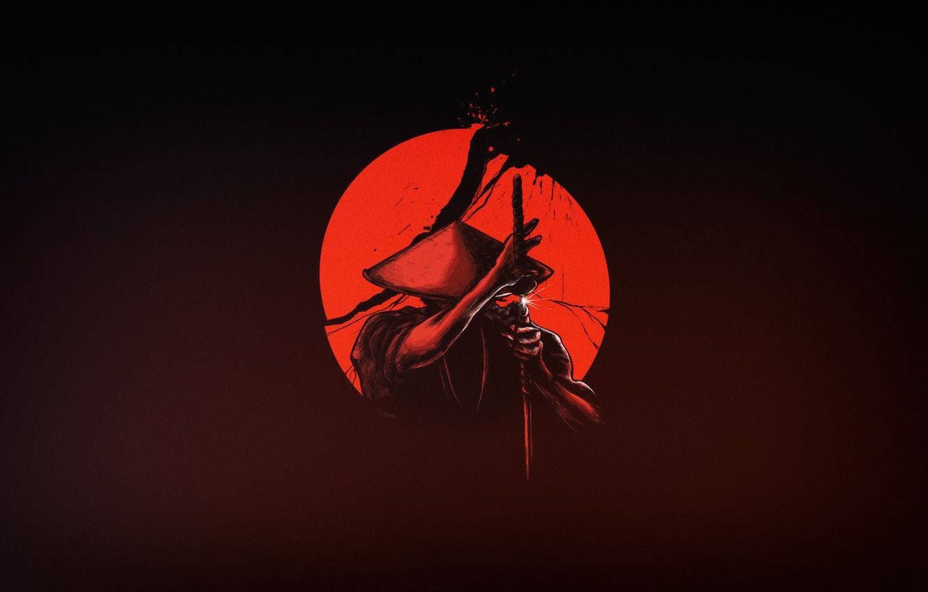 Japanse Samurai Katana Skede Muurpapier