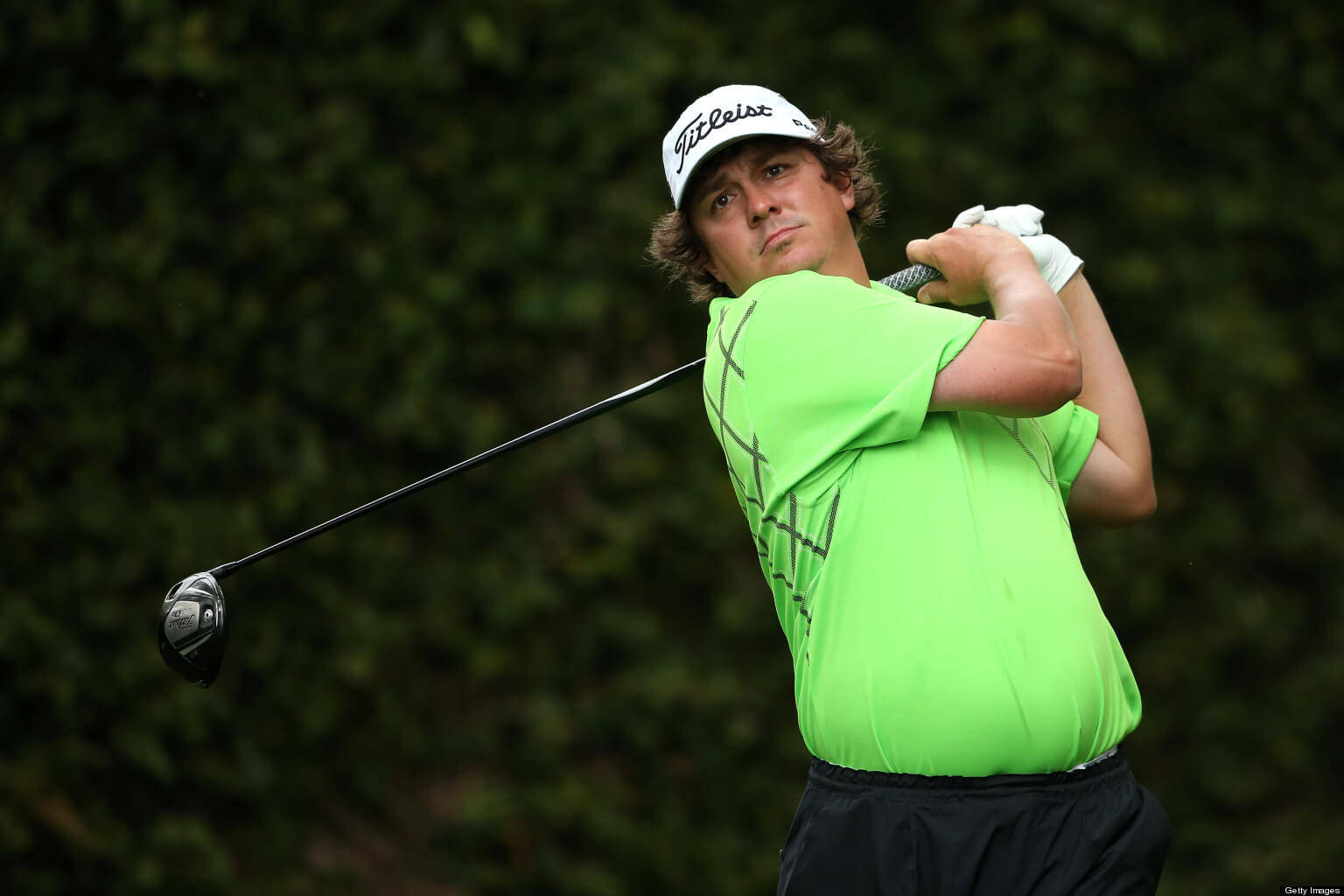 Jason Dufner dra 'n neon groen hemp Muurpapier