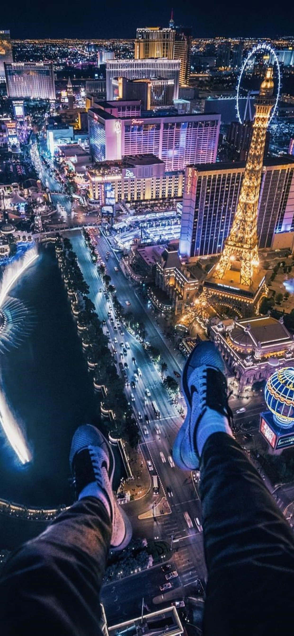 Jazz jou lewe op met Las Vegas Foon Muurpapier