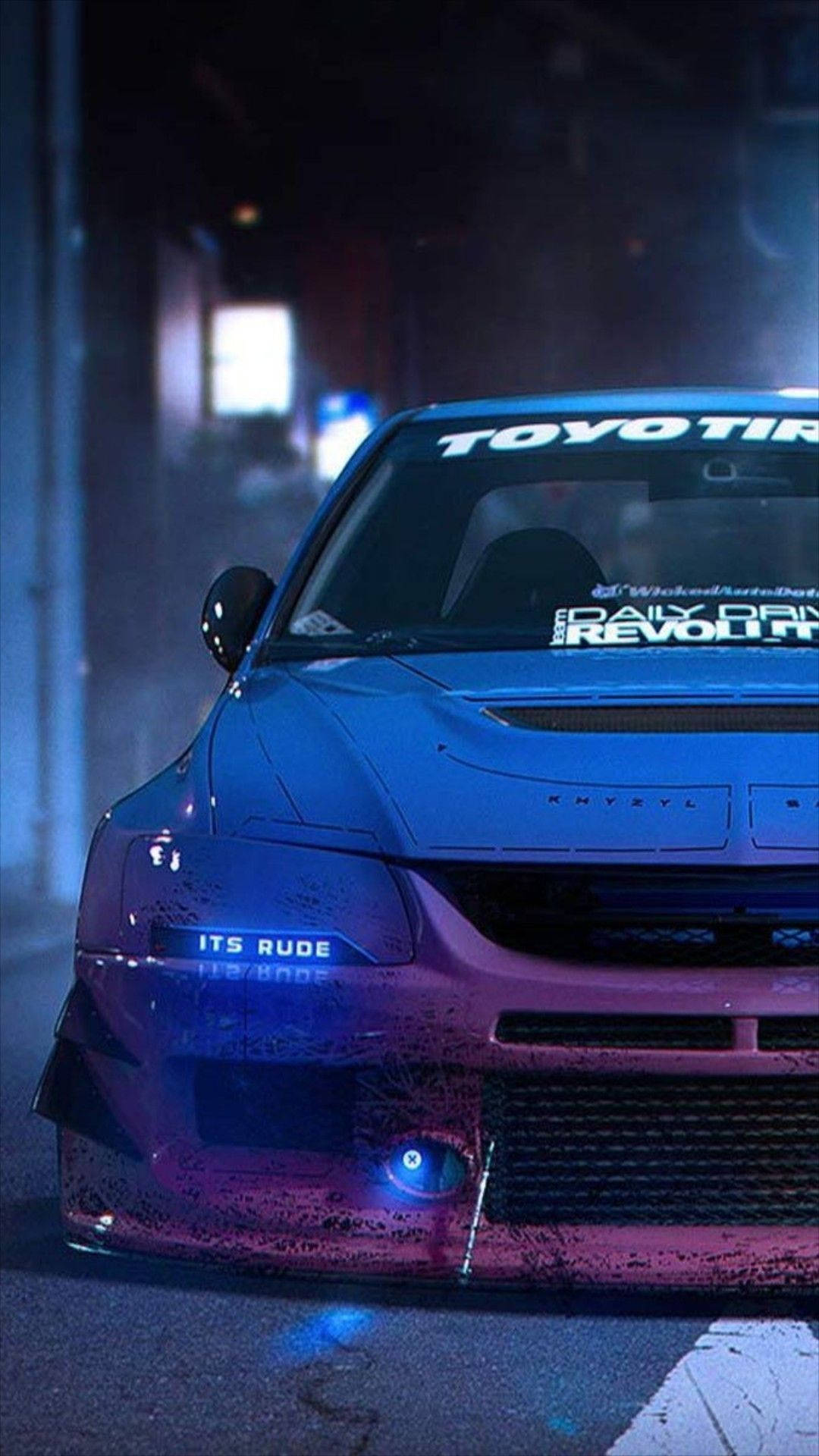 JDM Estetiese Mitsubishi Renjaer Muurpapier
