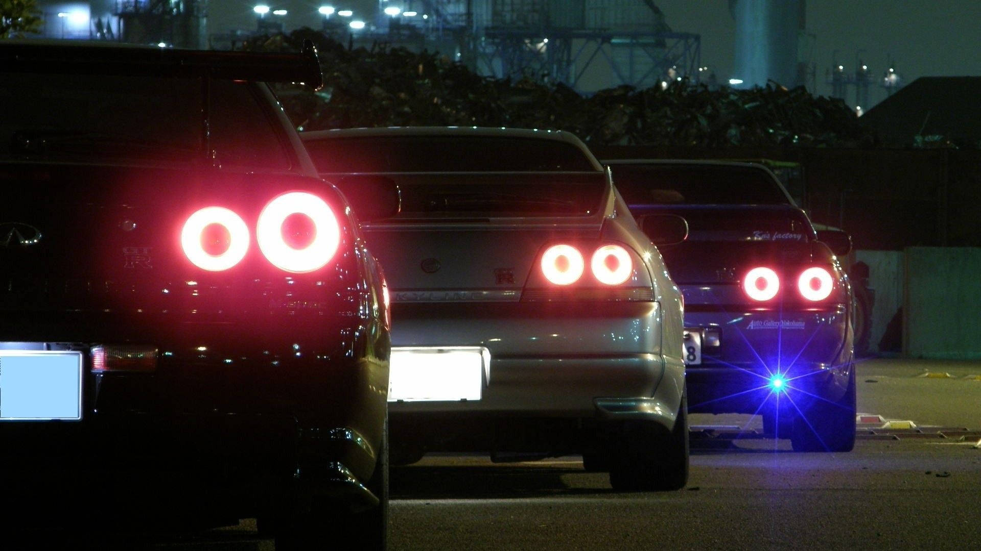 JDM Estetika Skylines Muurpapier