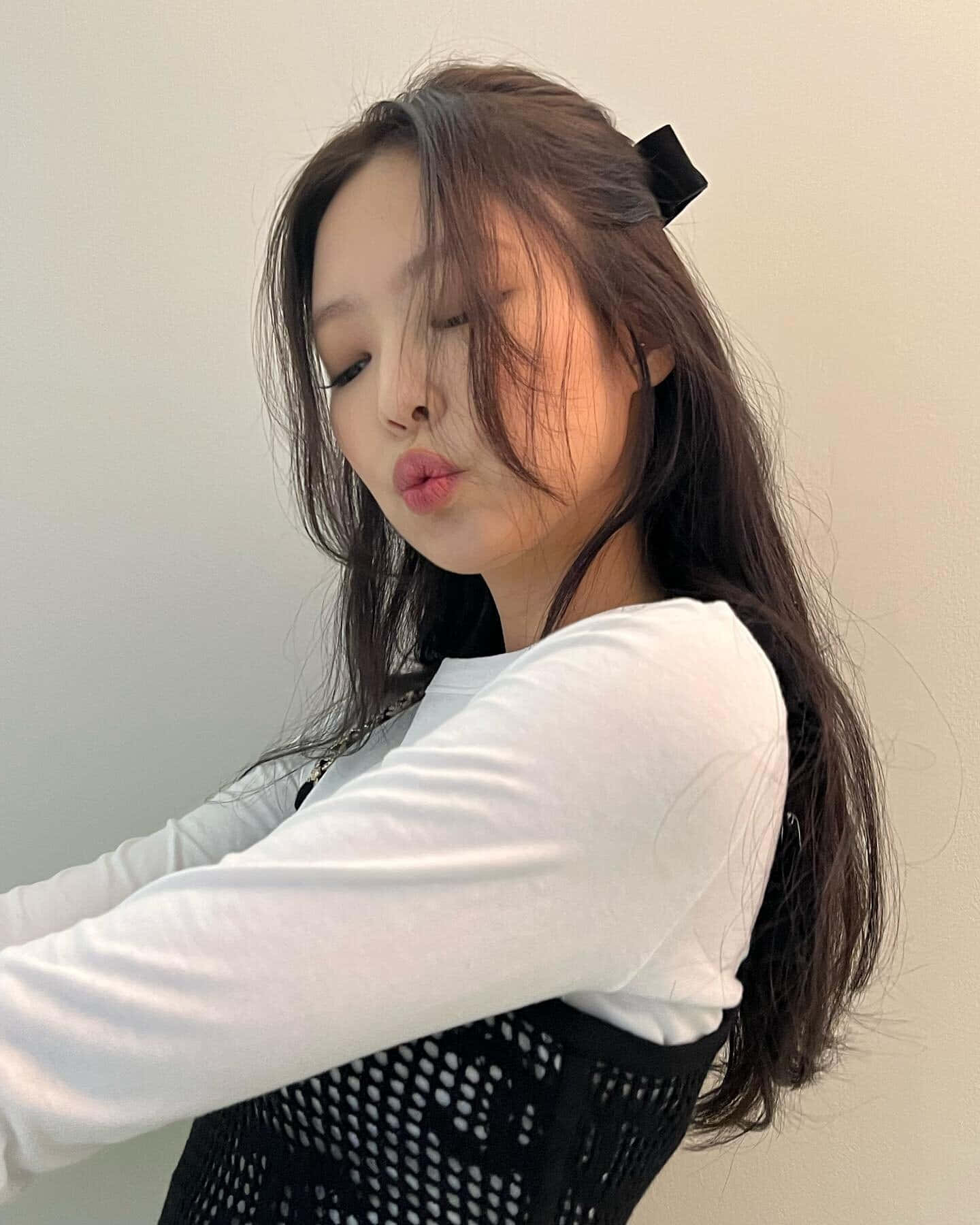 Jennie Blackpink Soen Gesig Foto Muurpapier