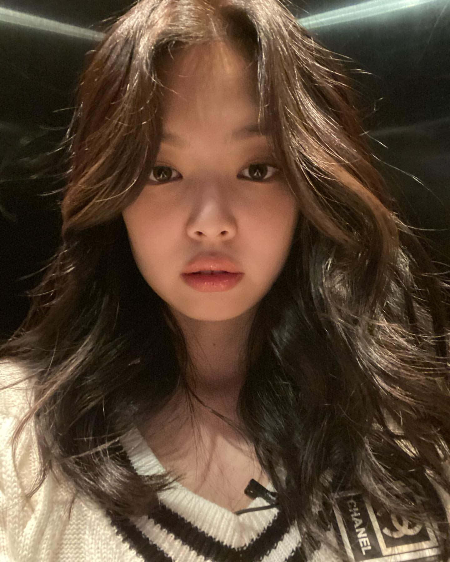 Jennie van Blackpink selfie foto Muurpapier
