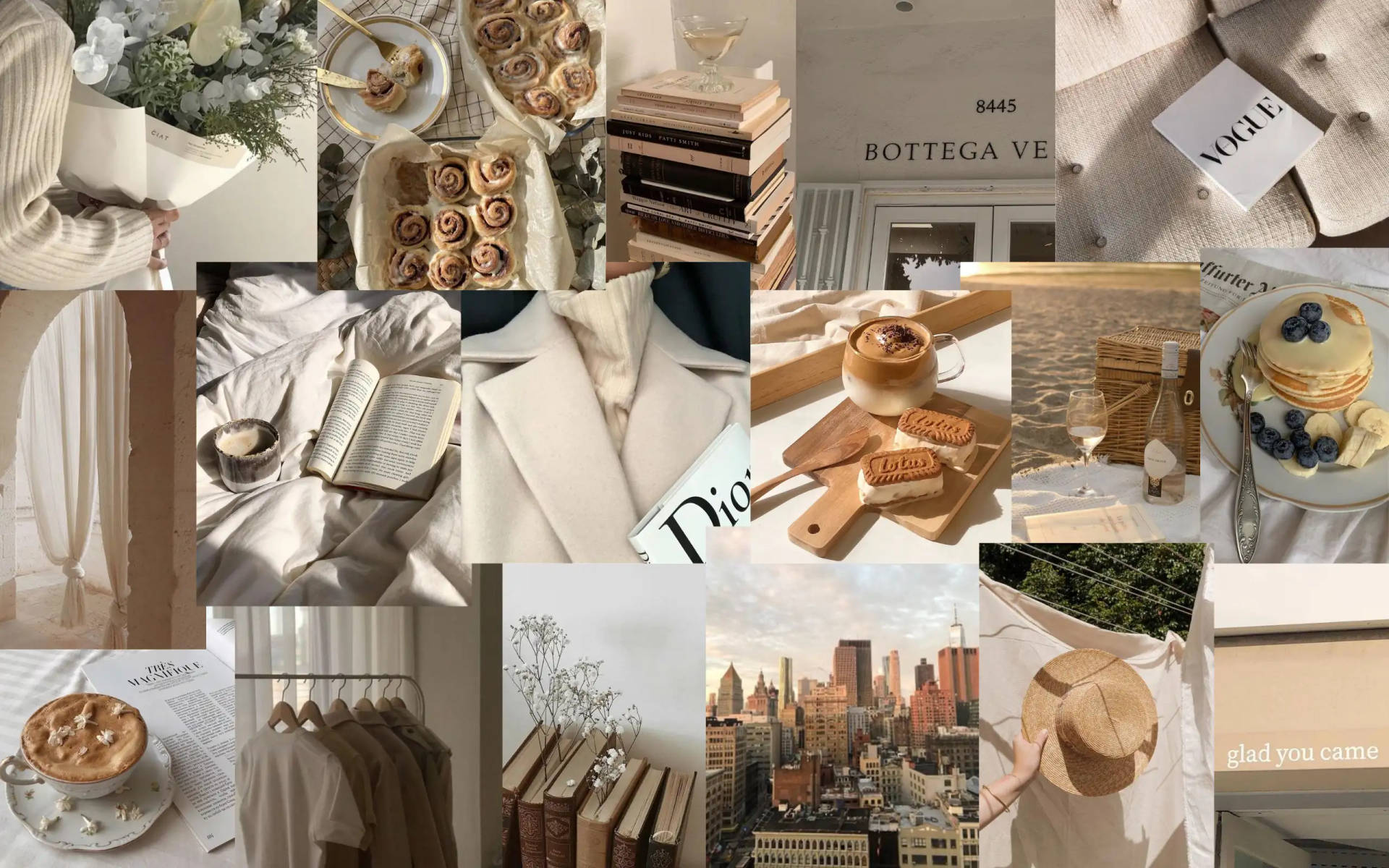 Jetsetter Beige Estetiese Skootrekenaar-agtergrond — Beige estetiese GIF Muurpapier