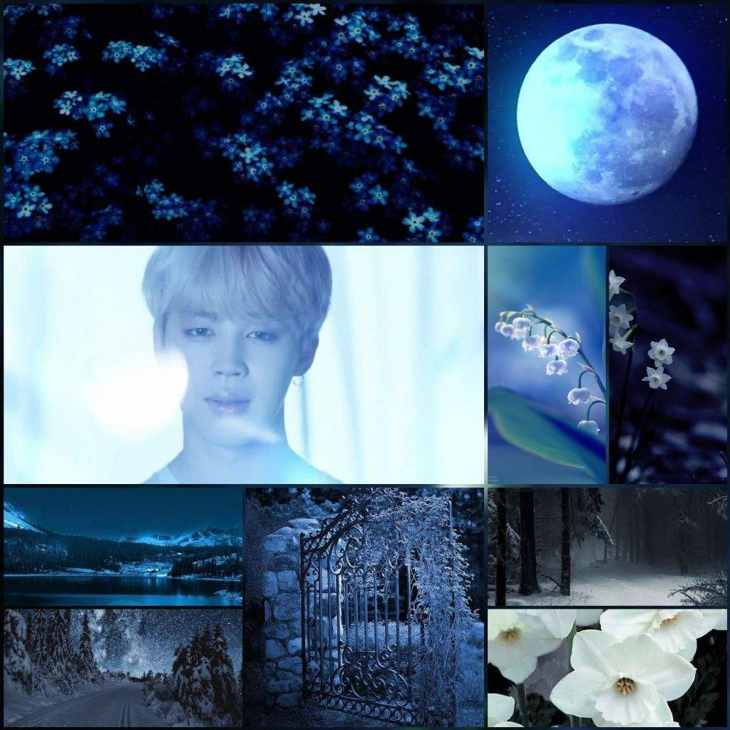 Jimin BTS Estetiese Eteriese Maan Muurpapier