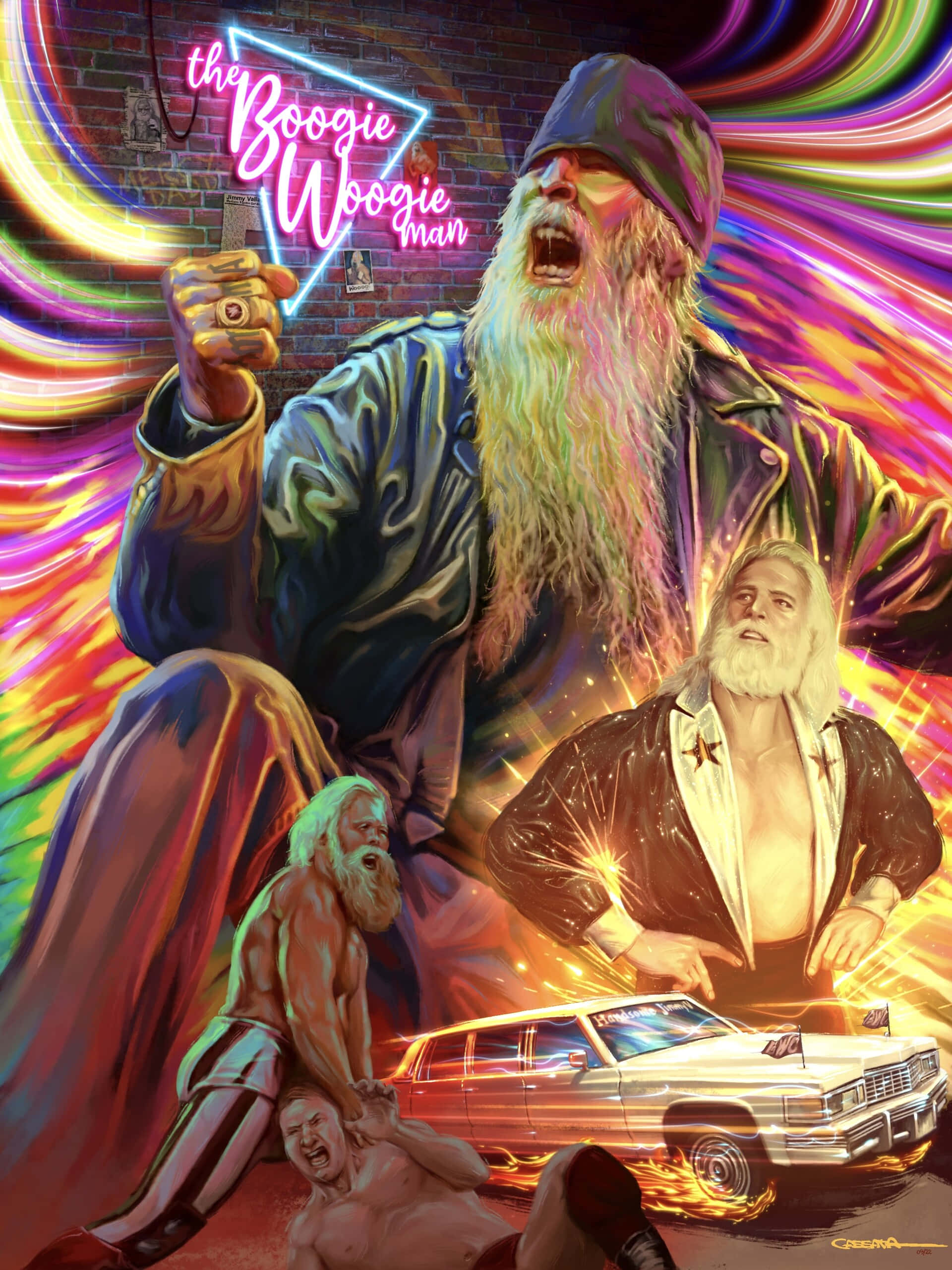 Jimmy Valiant Ikoniese WWF Stoei-legende Muurpapier