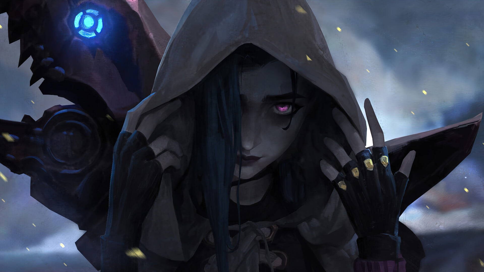 Jinx met Kapmuur Rekenaar Muurpapier