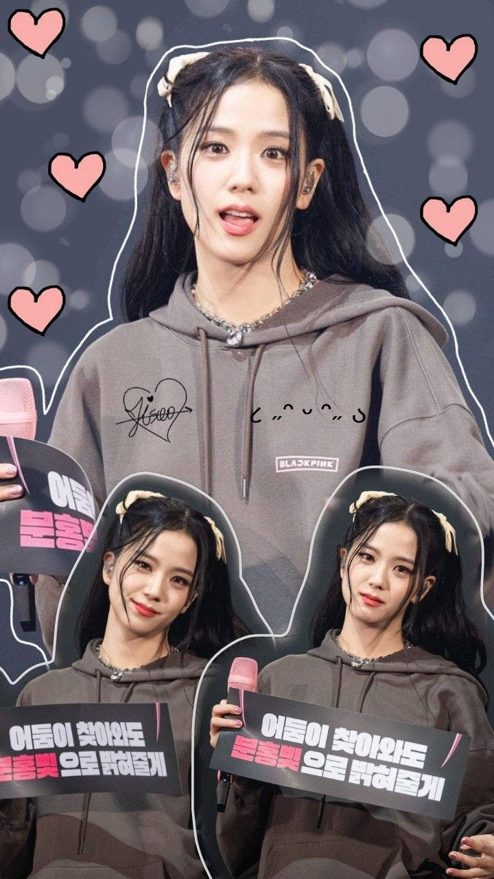 Jisoo Uitknip Blackpink Estetiese Muurpapier