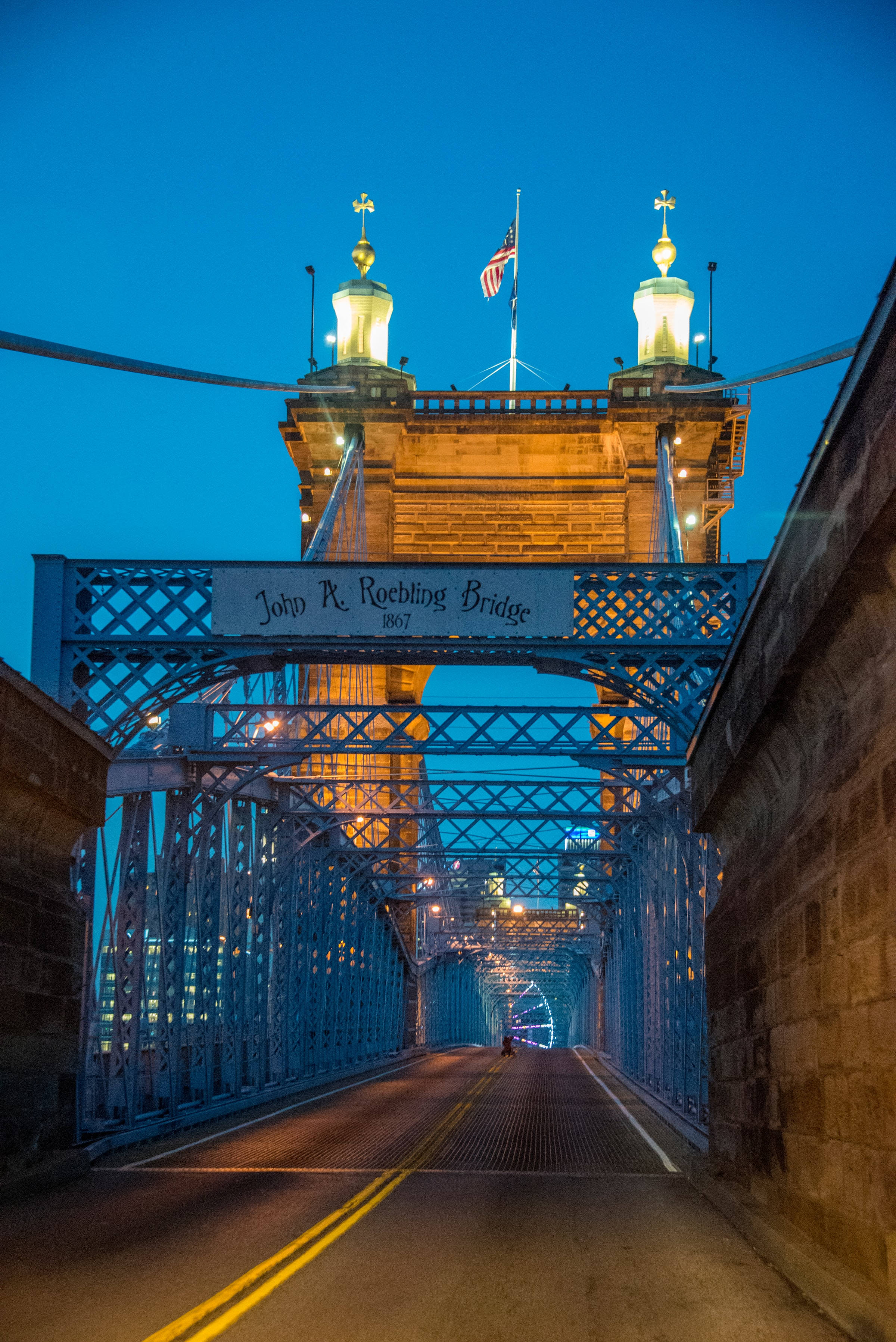 John A. Roebling Brug Kentucky Muurpapier