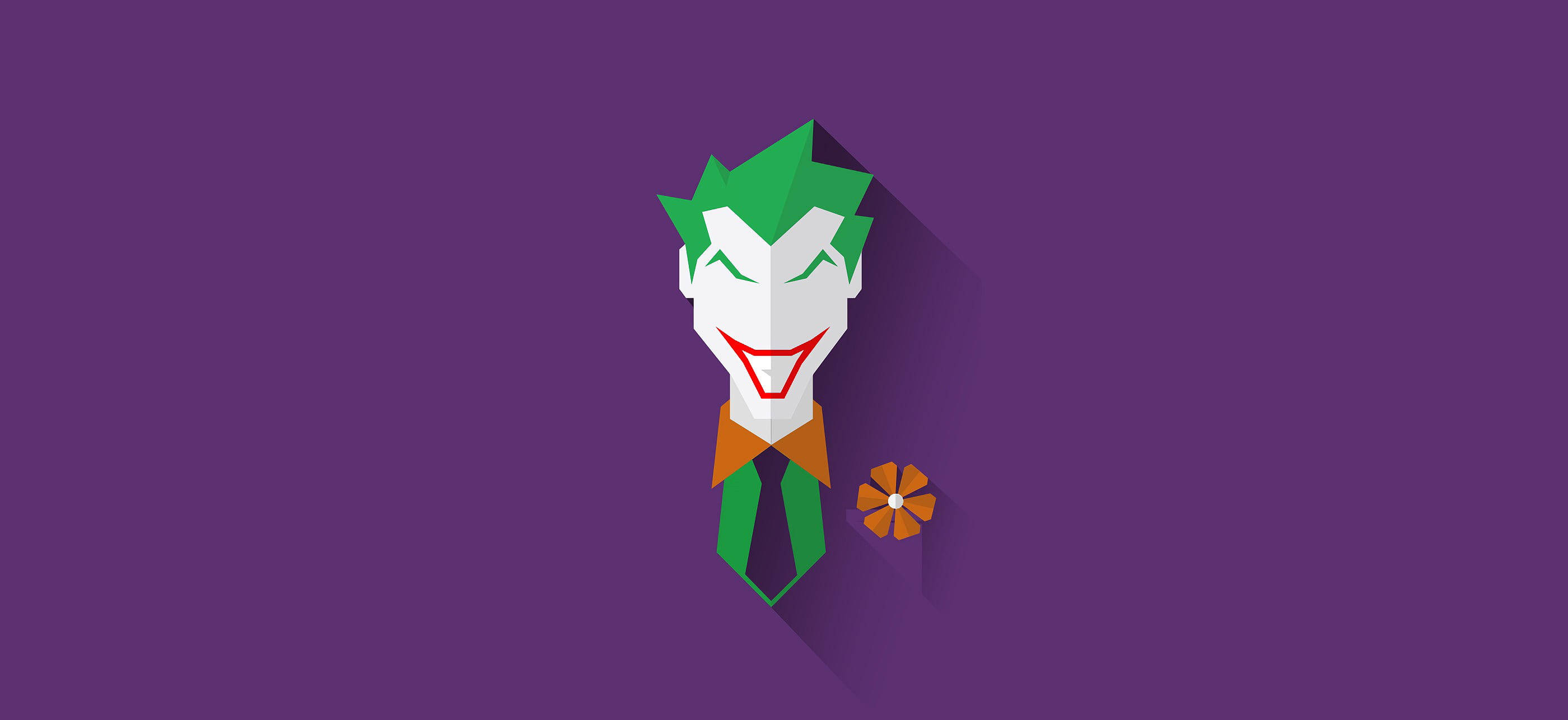 Joker DC Minimalistiese Kuns Muurpapier