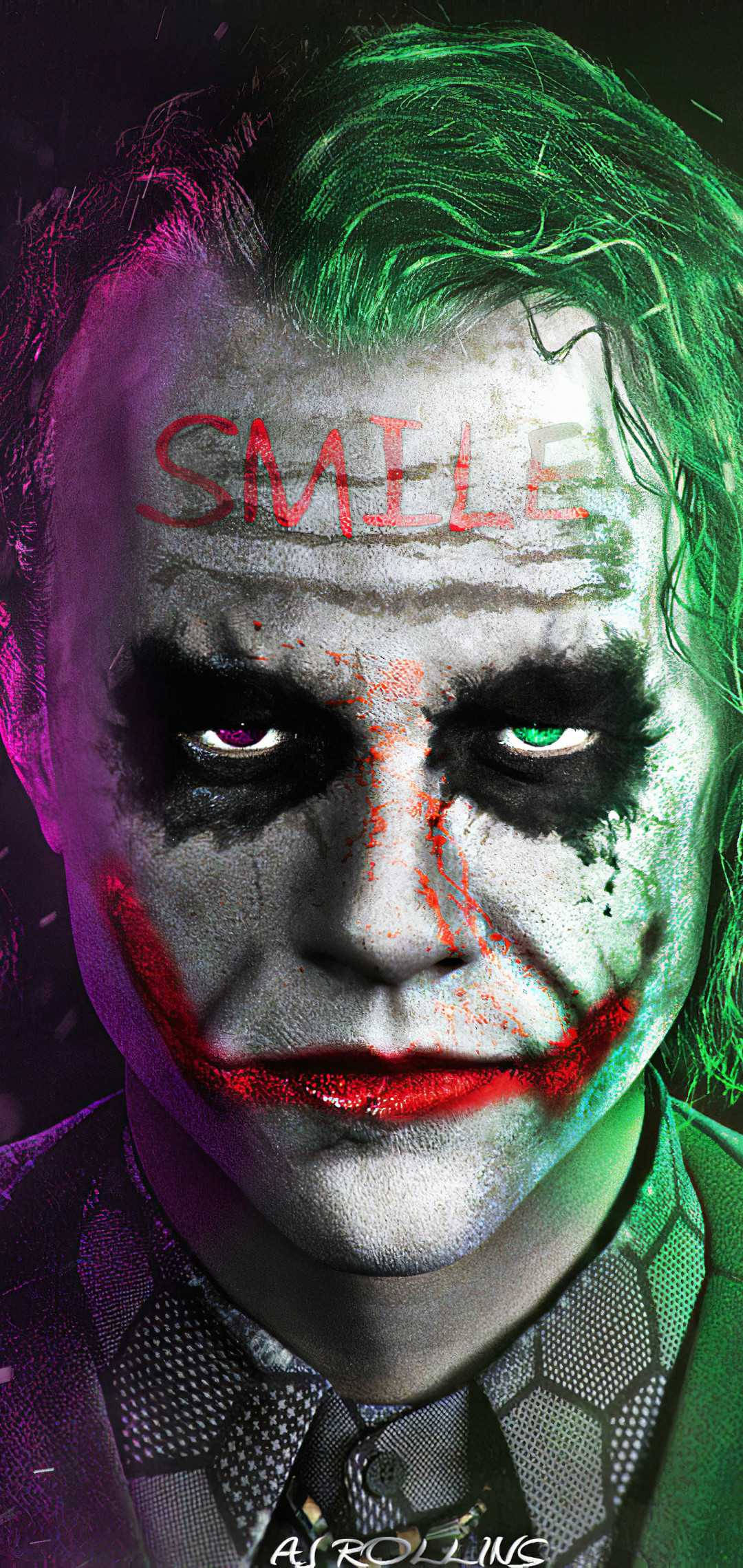 Joker Foon Gesig Nabyfoto Muurpapier
