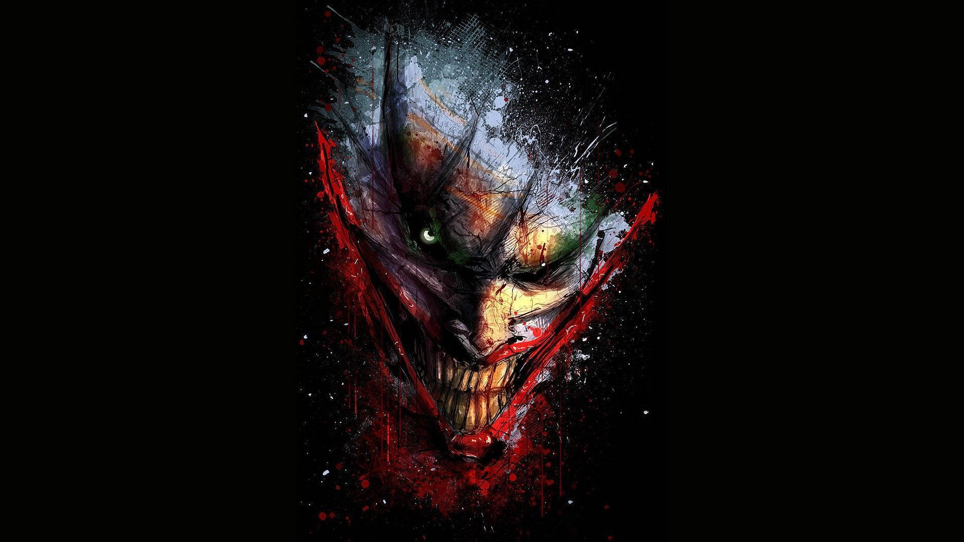 Joker se Afgestroopte Gesig Agtergrond