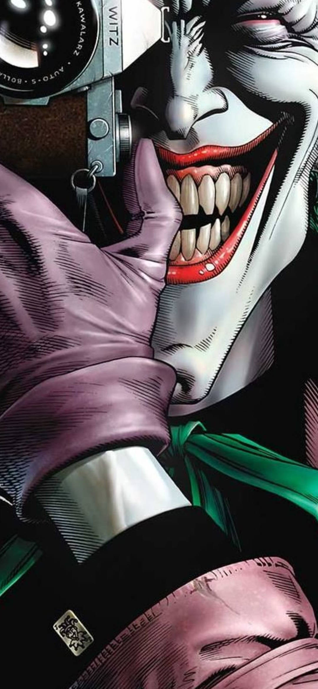 Joker Stoot Gat Muurpapier