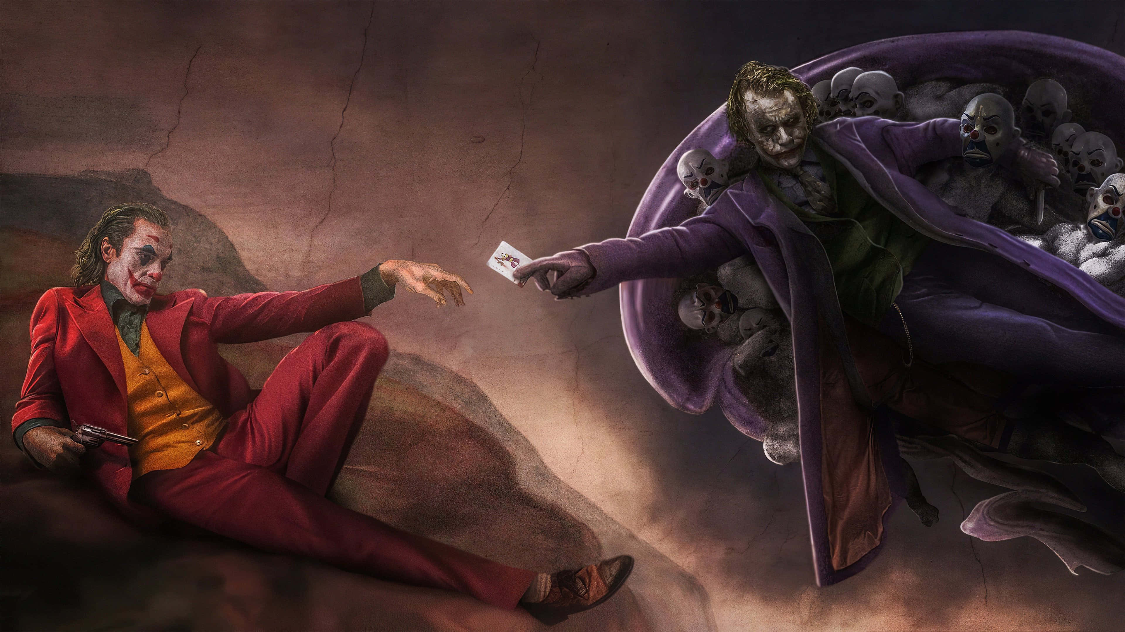 Joker-tema Skepping van Adam 4K Muurpapier