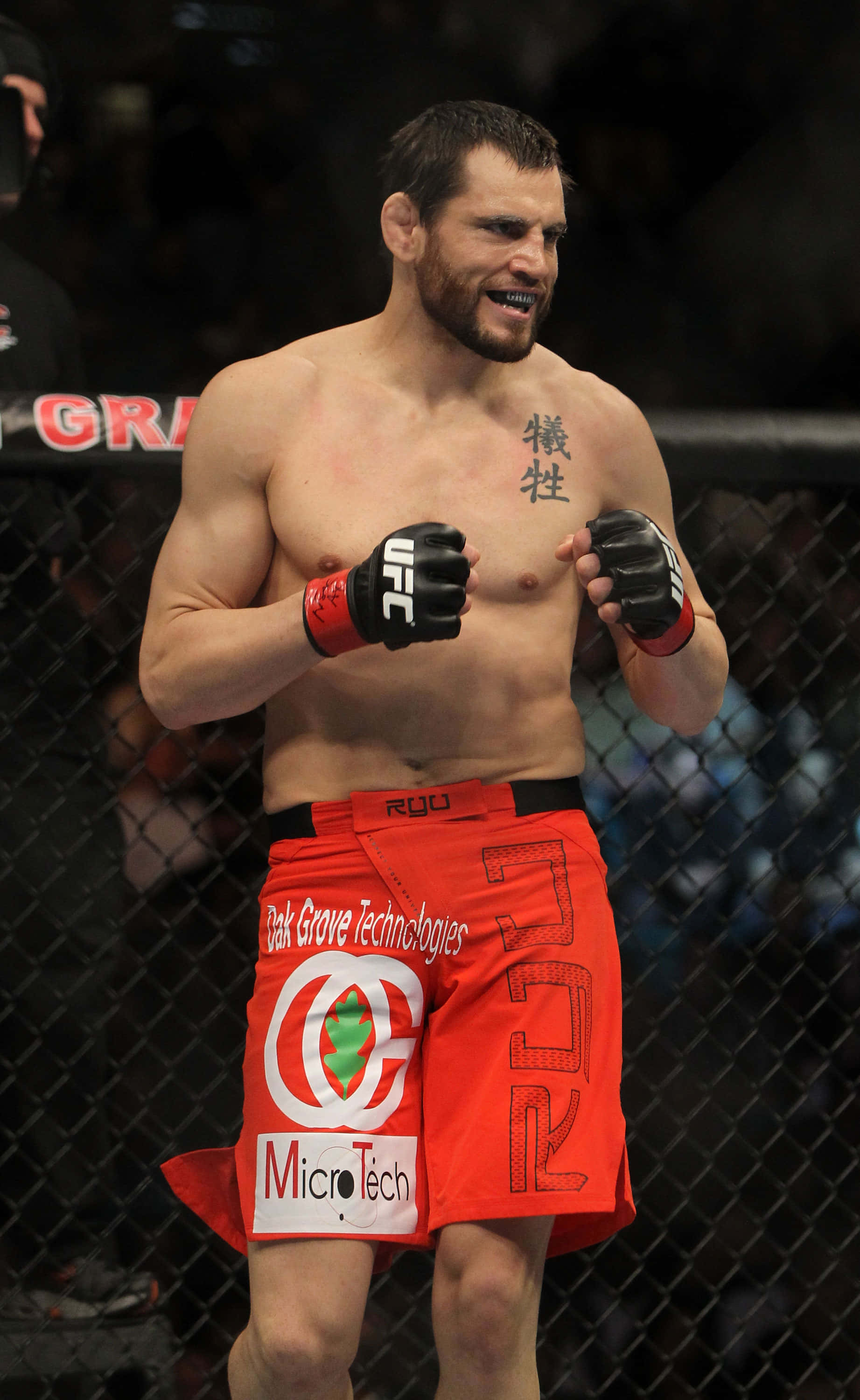 Jon Fitch Staande Octagon UFC 141 Muurpapier