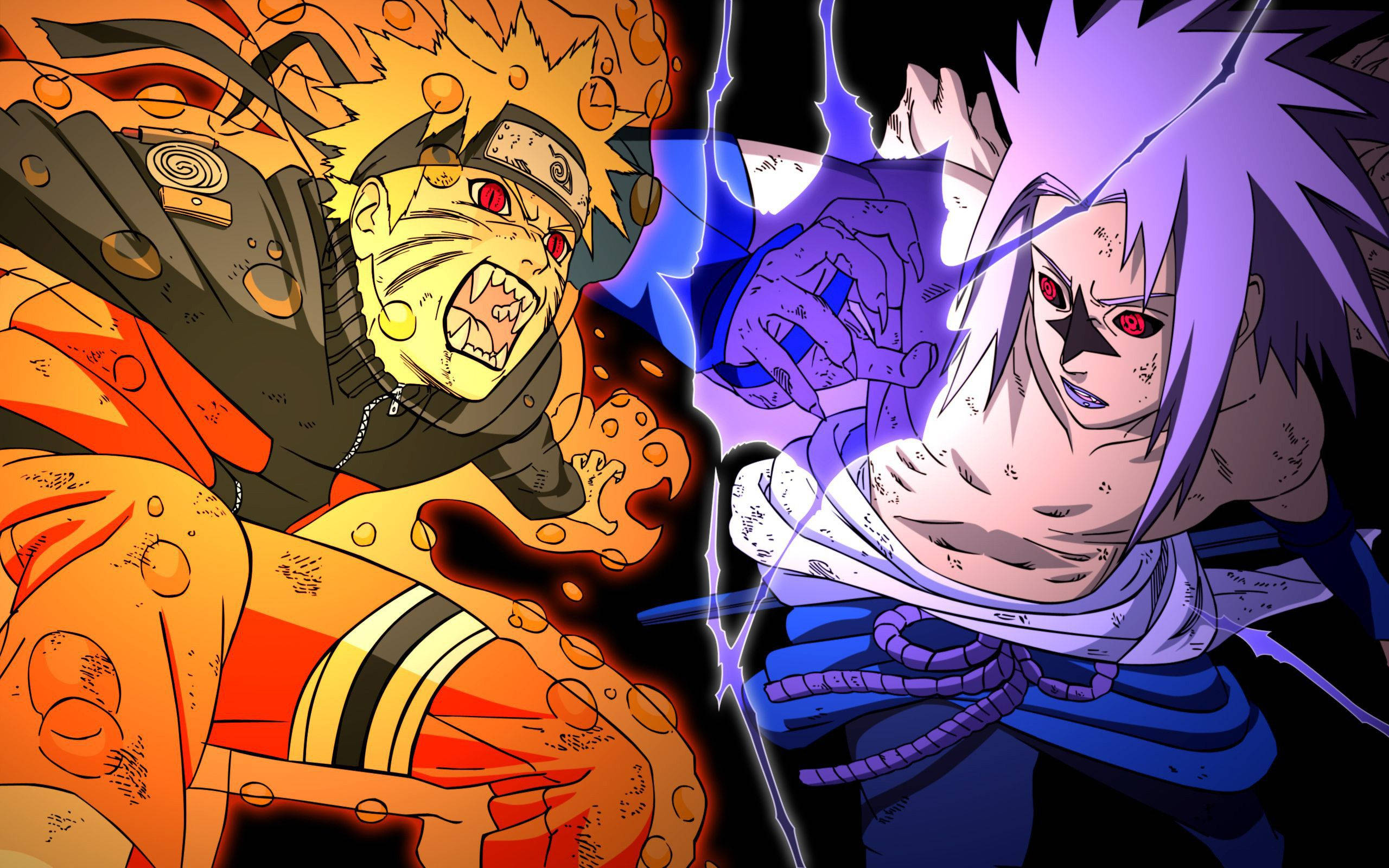 Jong Naruto en Sasuke Muurpapier