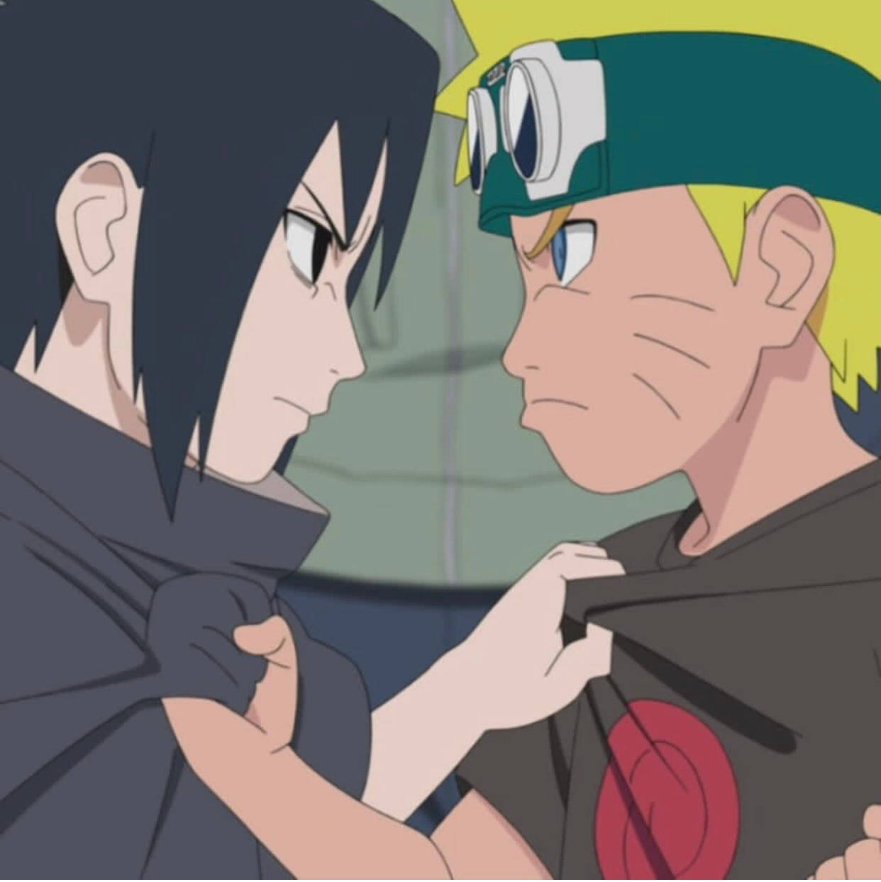 Jong Naruto PFP met Sasuke Muurpapier