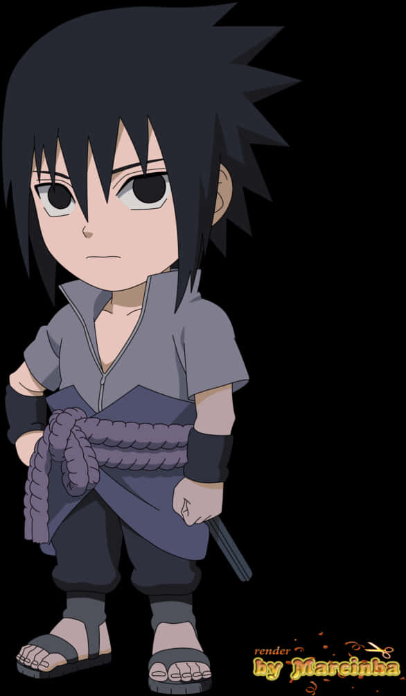 Jong Sasuke Uchiha Uitbeelding Muurpapier
