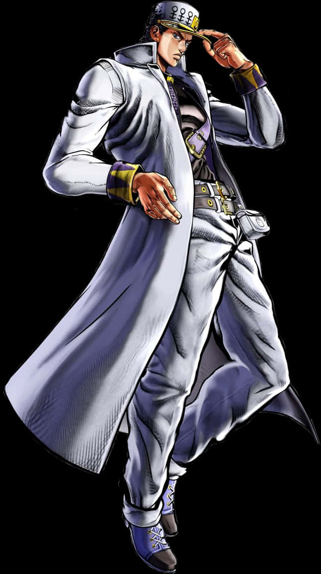 Jotaro Kujo Stoïese Houding Muurpapier