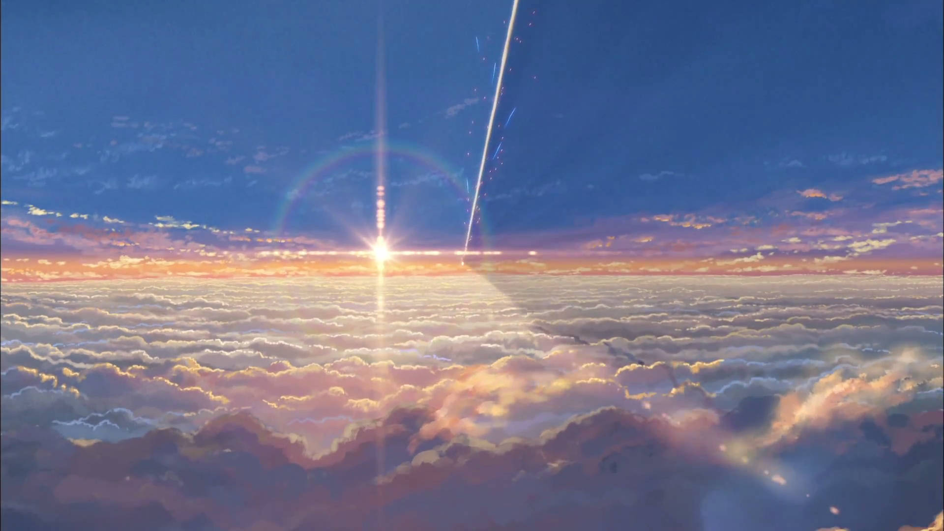 Jou Naam Anime Wolk Sonsondergang Muurpapier