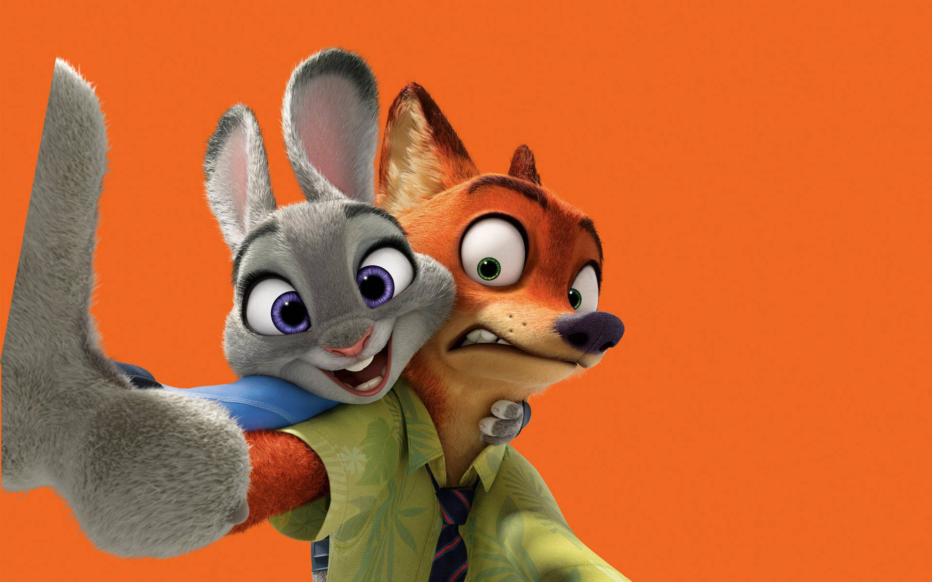 Judy en Nick Zootopia 4K Prentjie Muurpapier