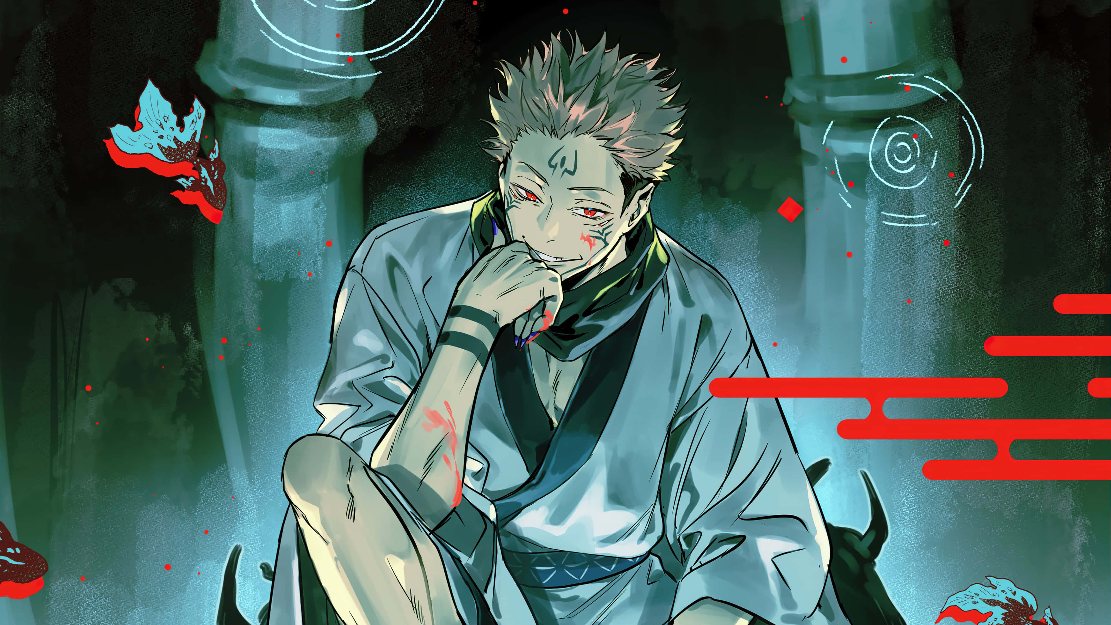 Jujutsu Kaisen-agtergrond Muurpapier