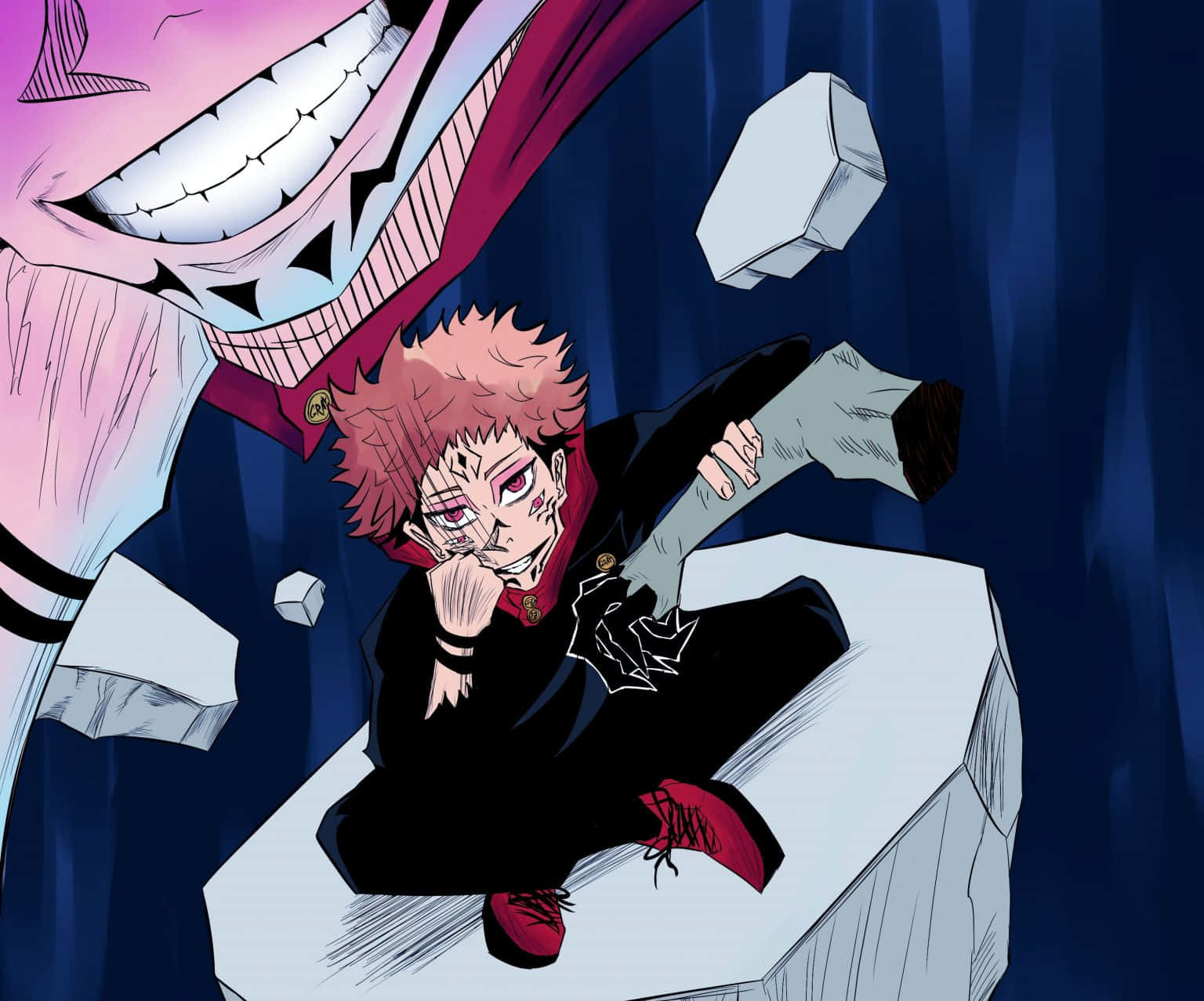 Jujutsu Kaisen-agtergrond Muurpapier