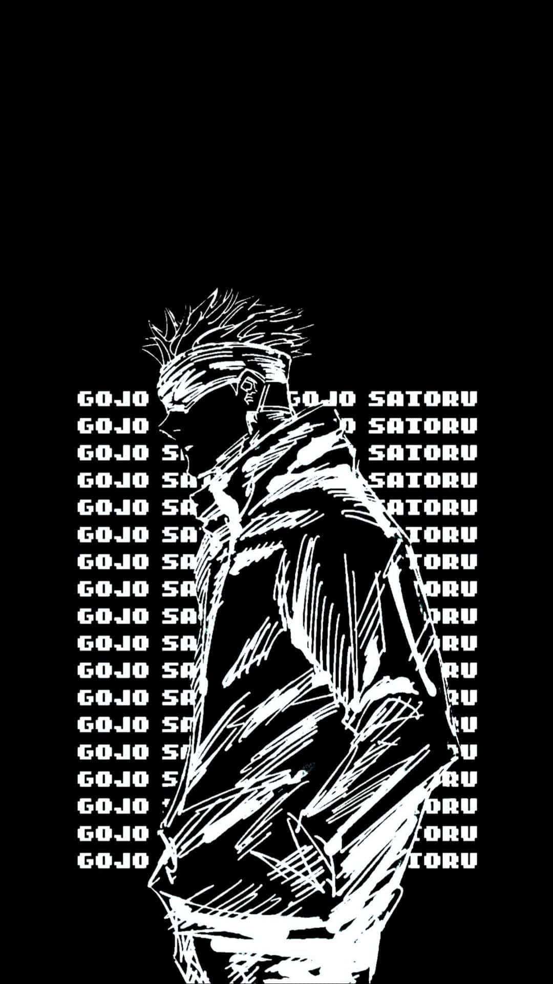 Jujutsu Kaisen Gojo Donker Estetiese Anime Muurpapier