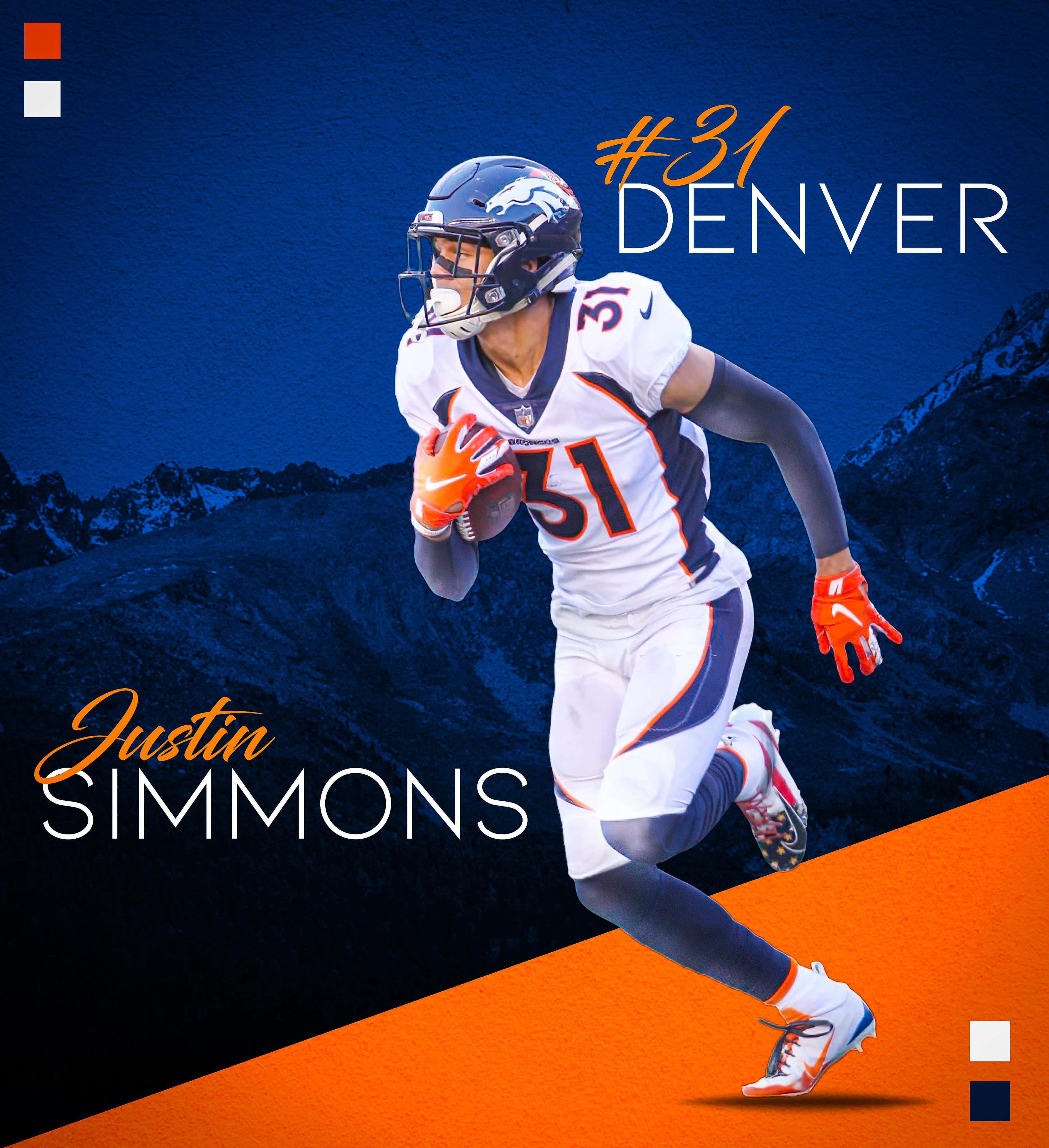 Justin Simmons vir Denver Muurpapier